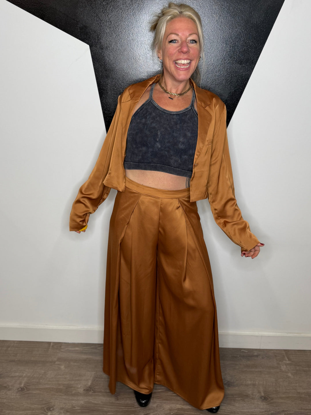 Ezra Satin Wide Leg Pants