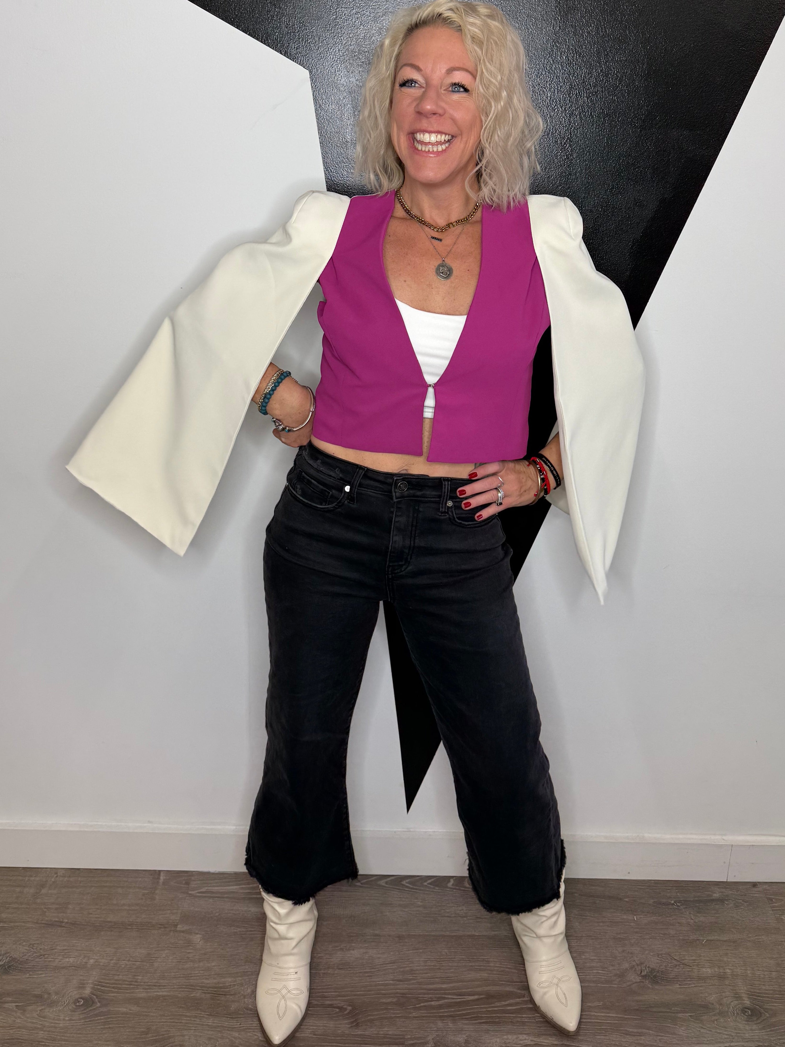 Cassian Cape Cloak Crop Jacket