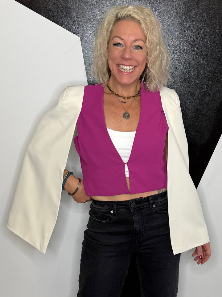 Cassian Cape Cloak Crop Jacket