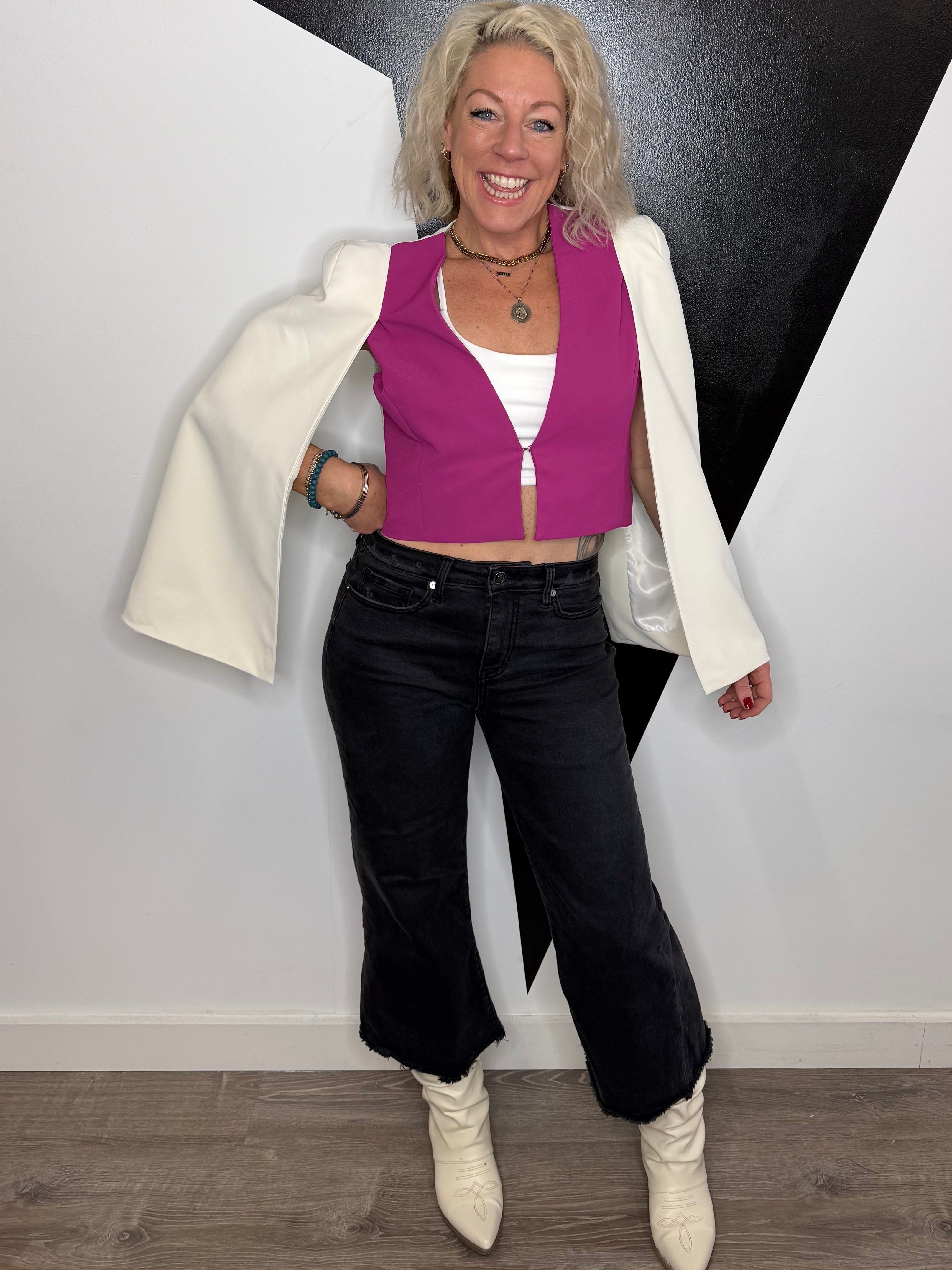 Cassian Cape Cloak Crop Jacket