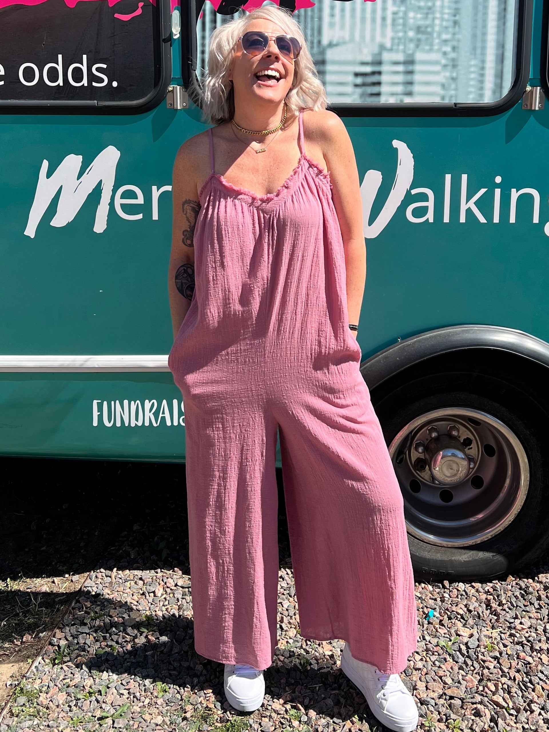 Easy Breezy Jumpsuit in Mauve