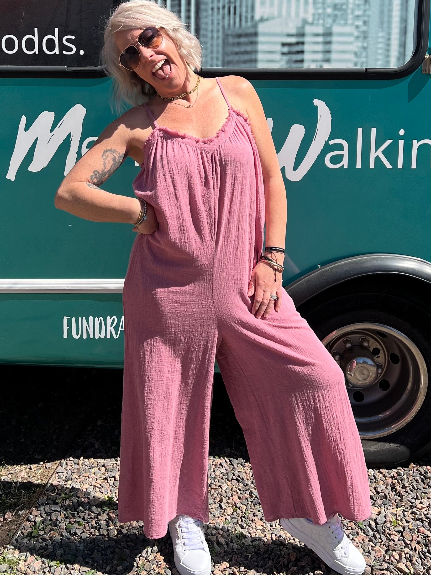 Easy Breezy Jumpsuit in Mauve