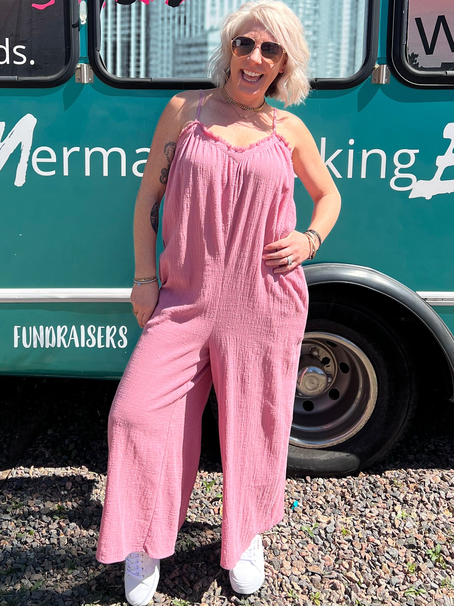 Easy Breezy Jumpsuit in Mauve