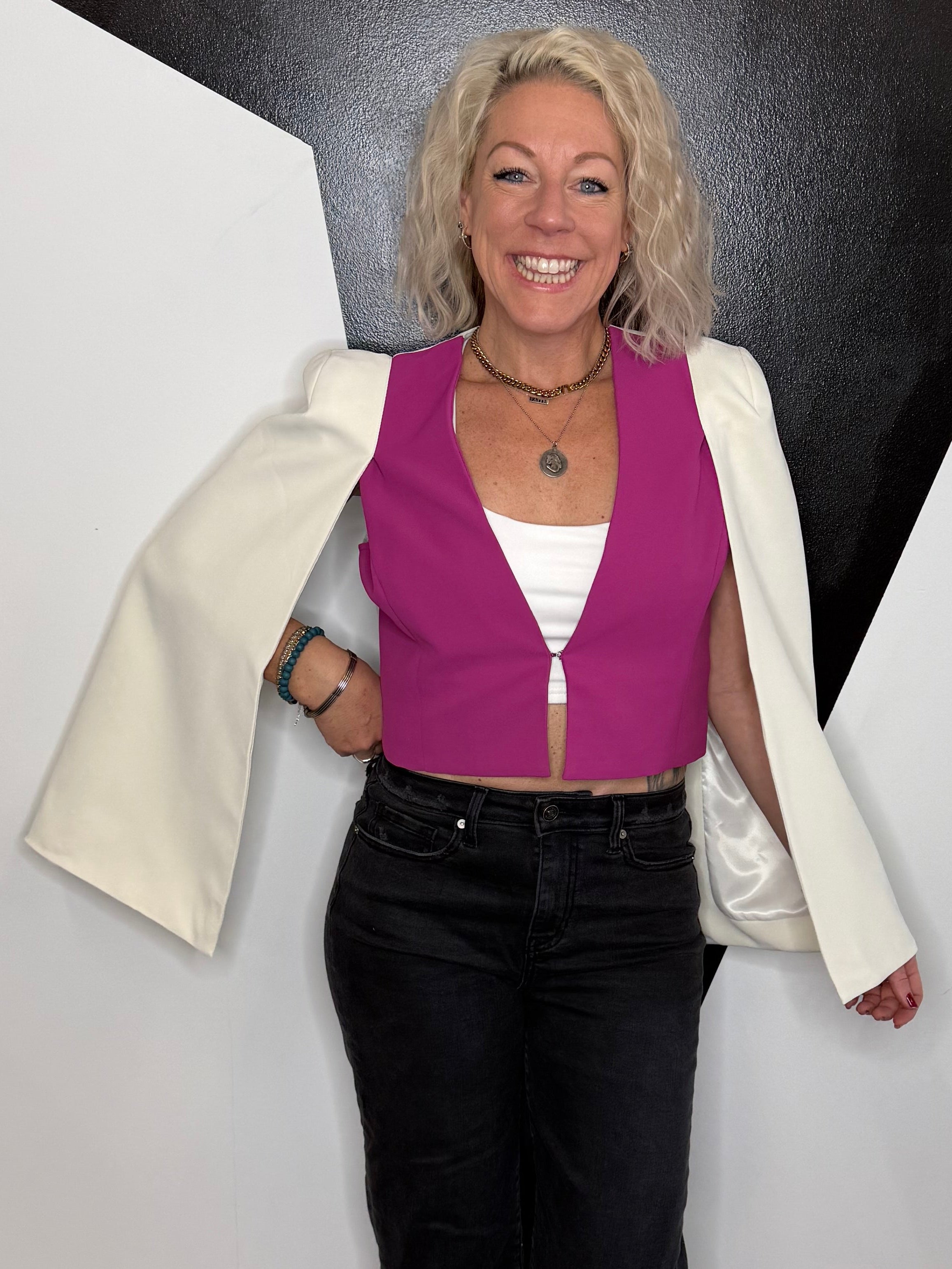 Cassian Cape Cloak Crop Jacket