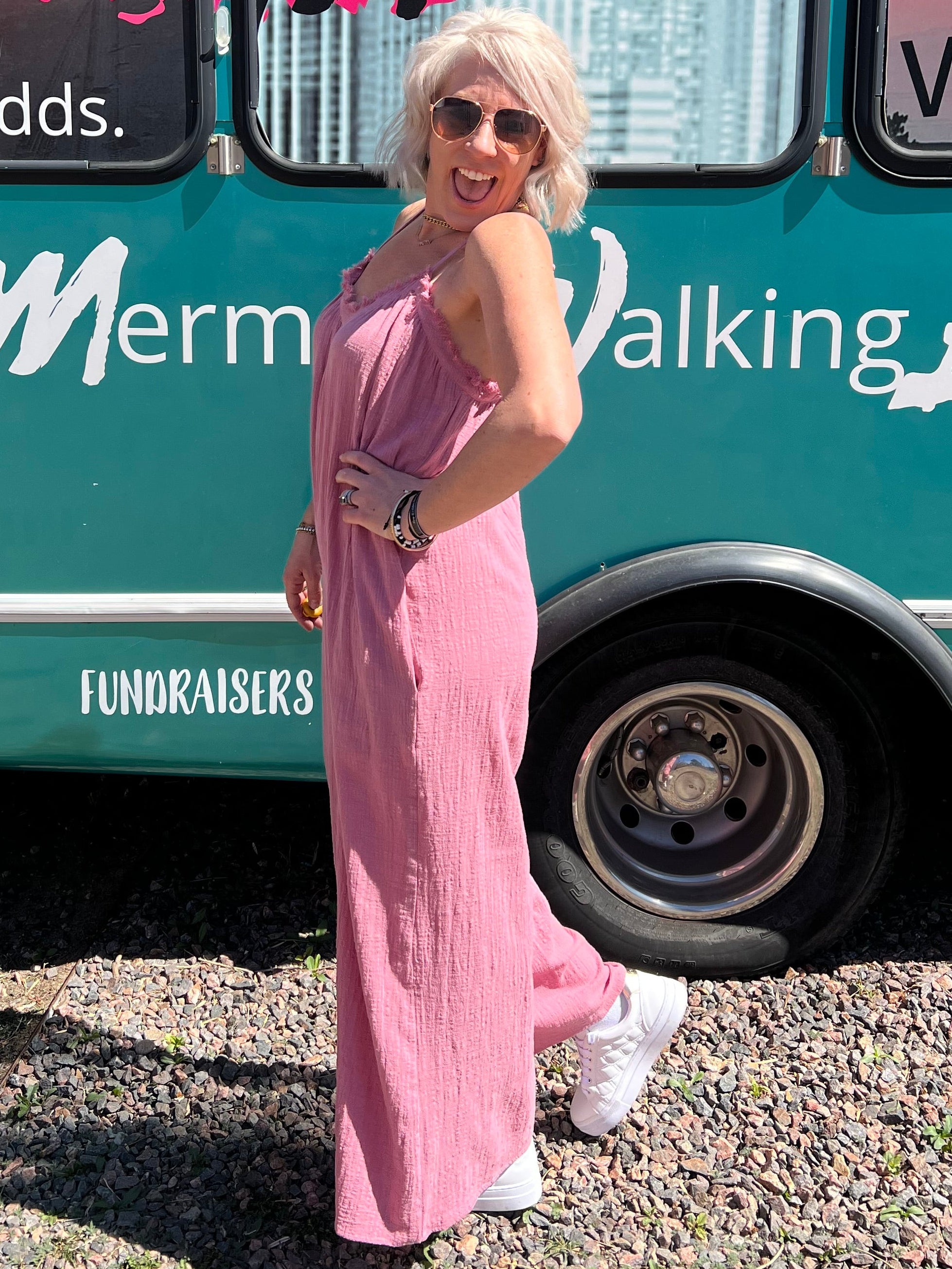 Easy Breezy Jumpsuit in Mauve