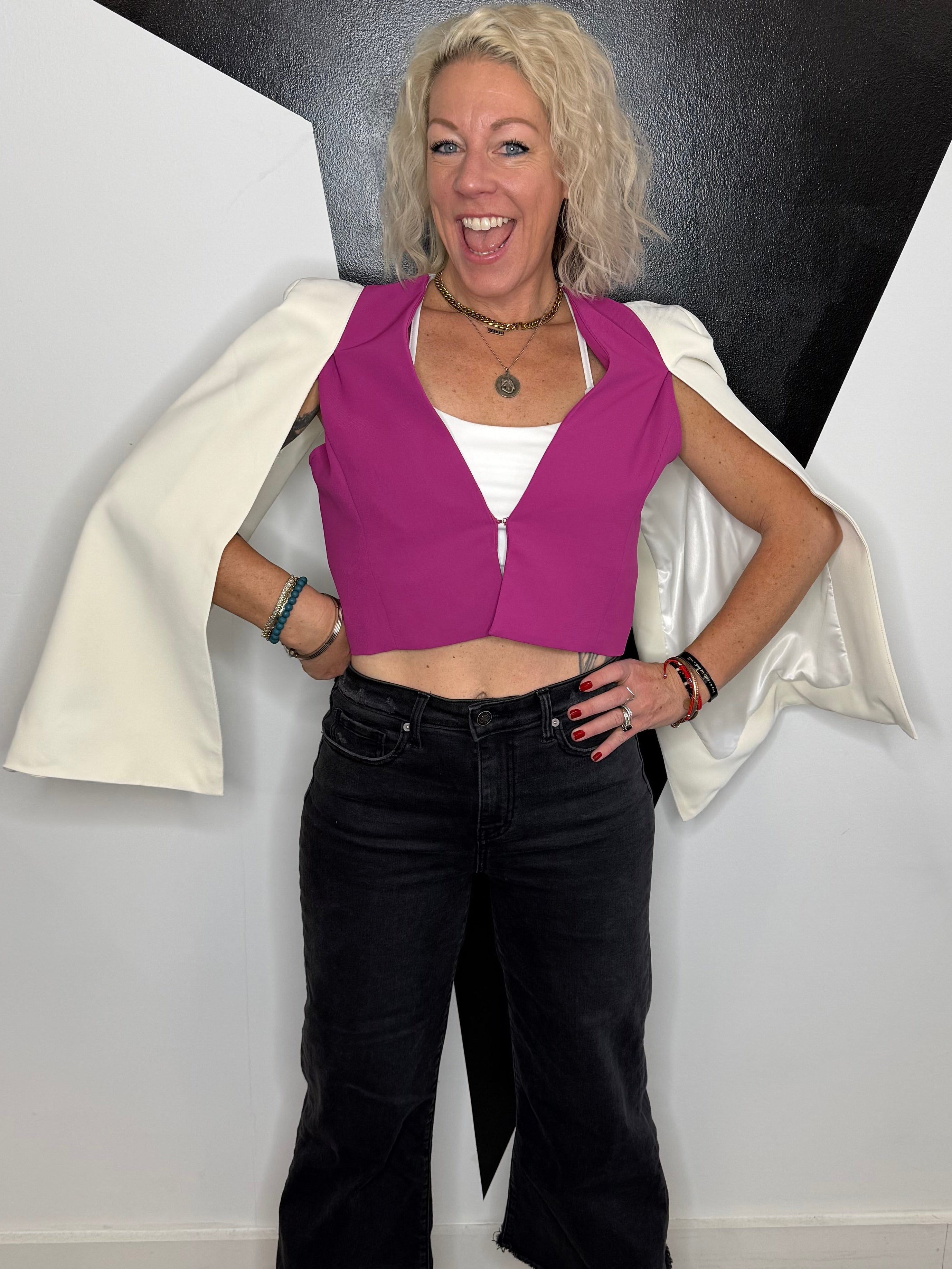 Cassian Cape Cloak Crop Jacket