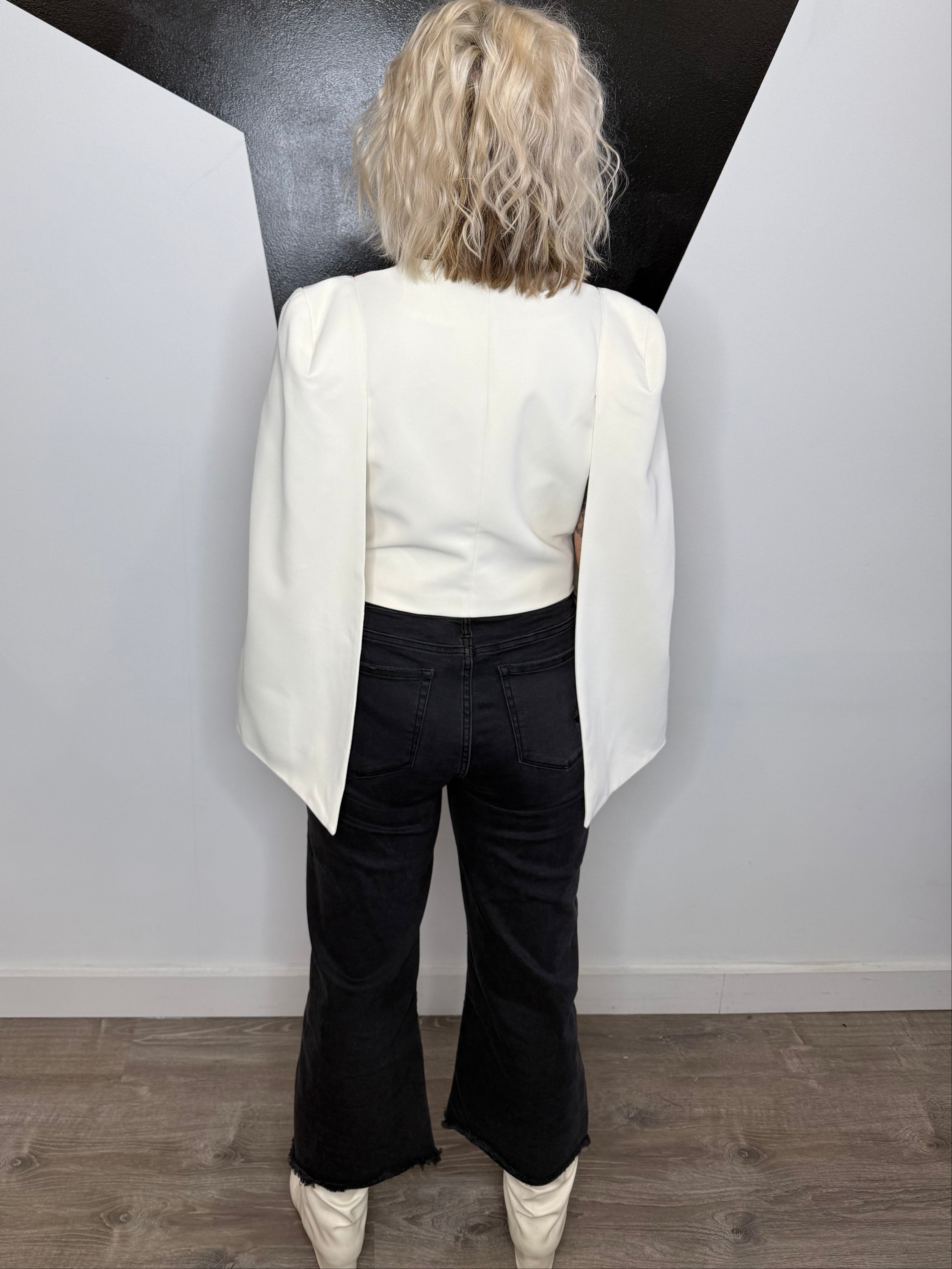 Cassian Cape Cloak Crop Jacket