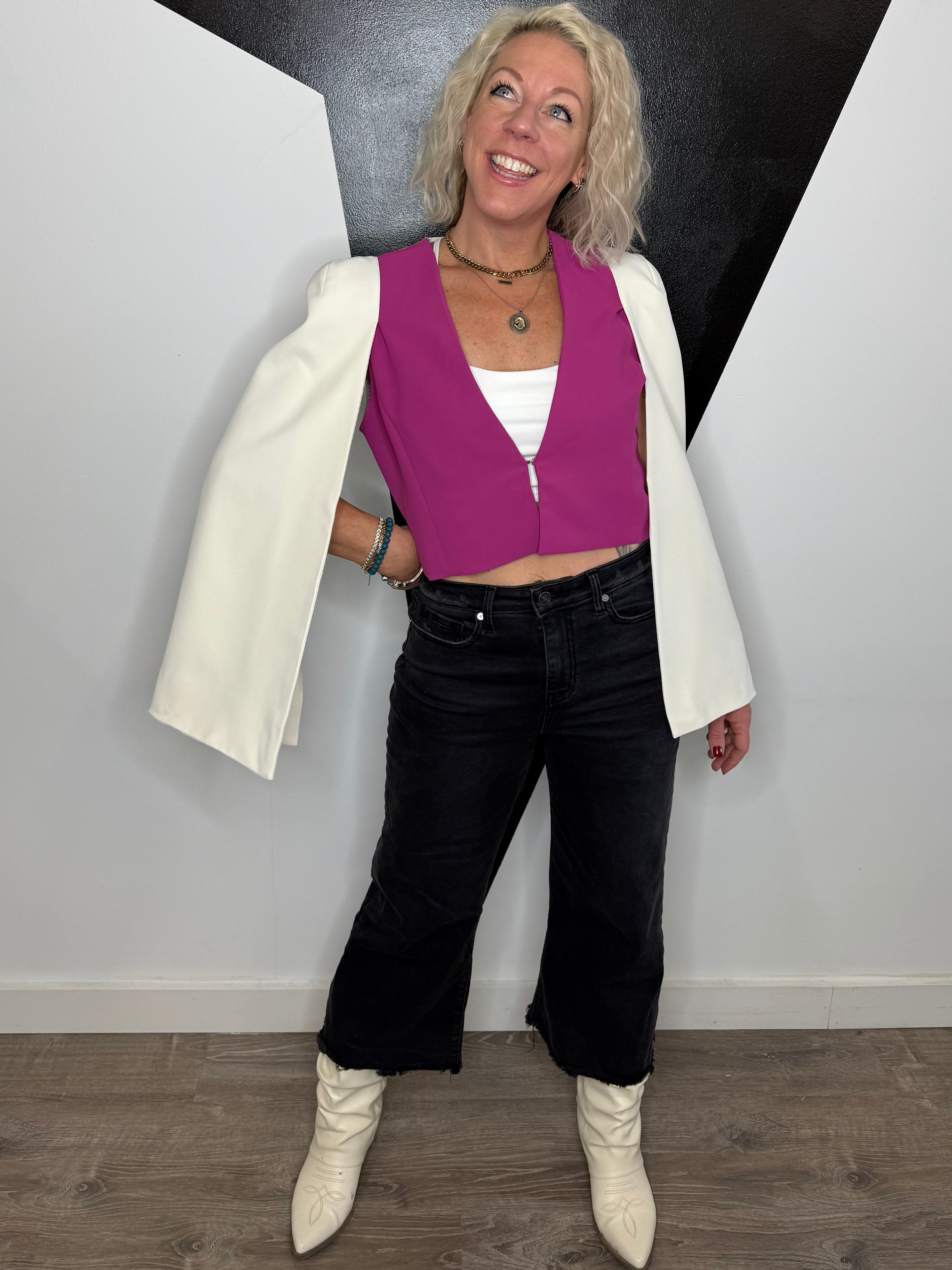 Cassian Cape Cloak Crop Jacket