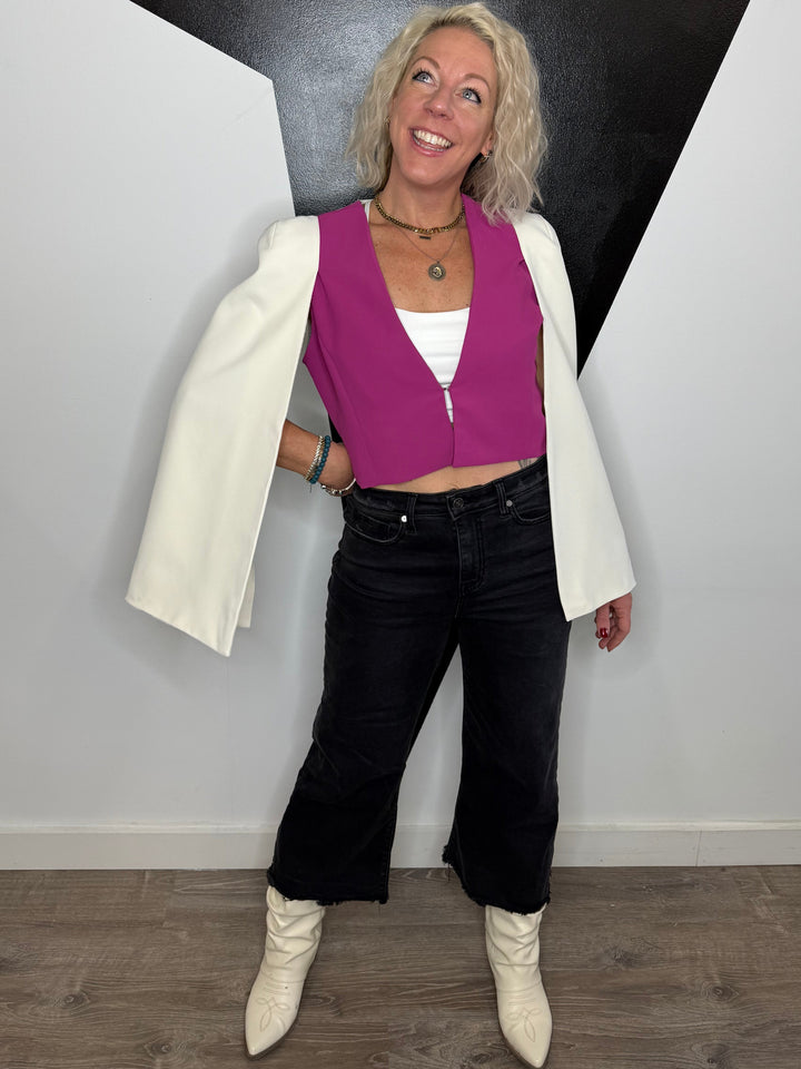 Cassian Cape Cloak Crop Jacket
