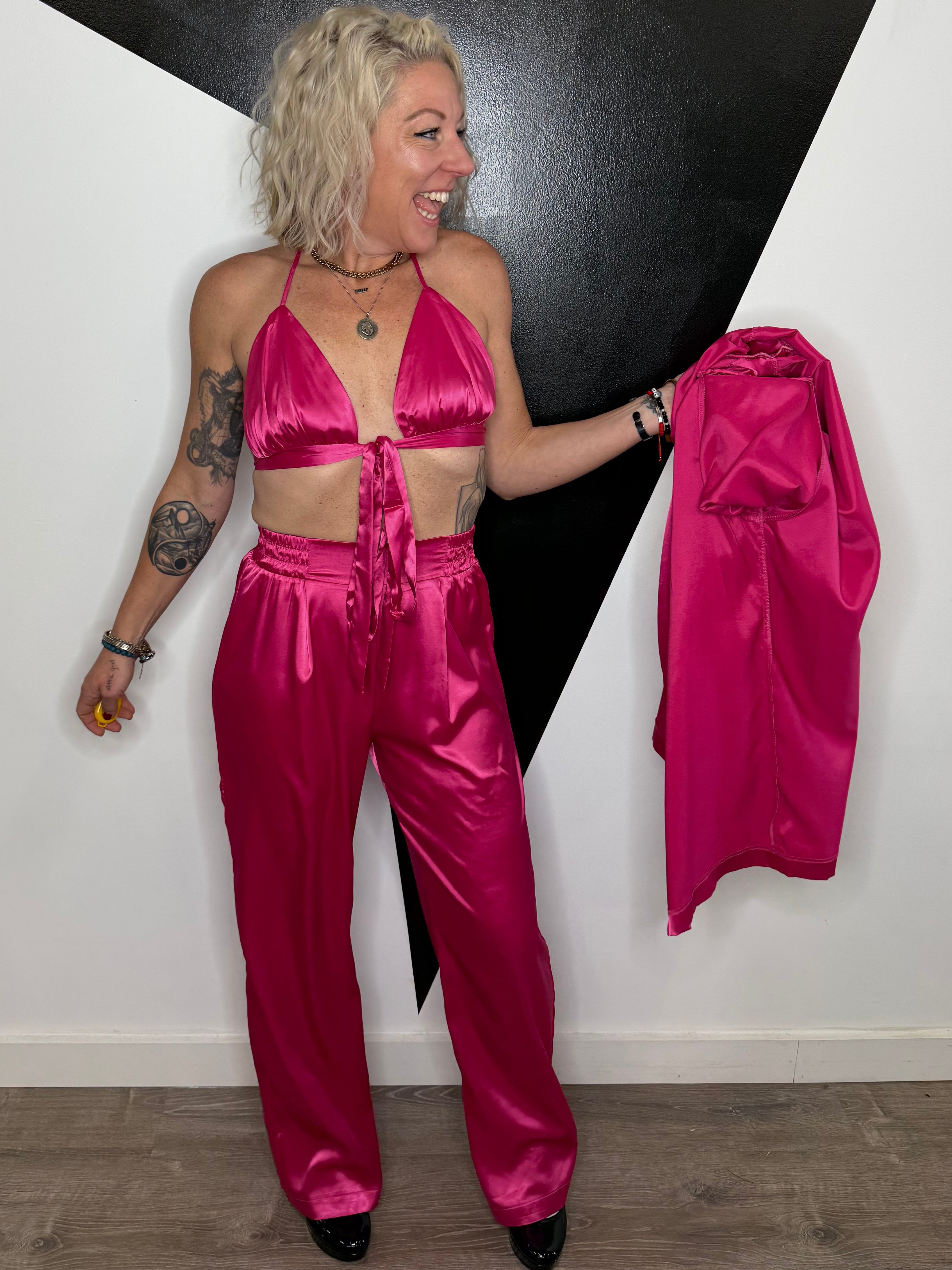 Three Piece Satin Siren Set