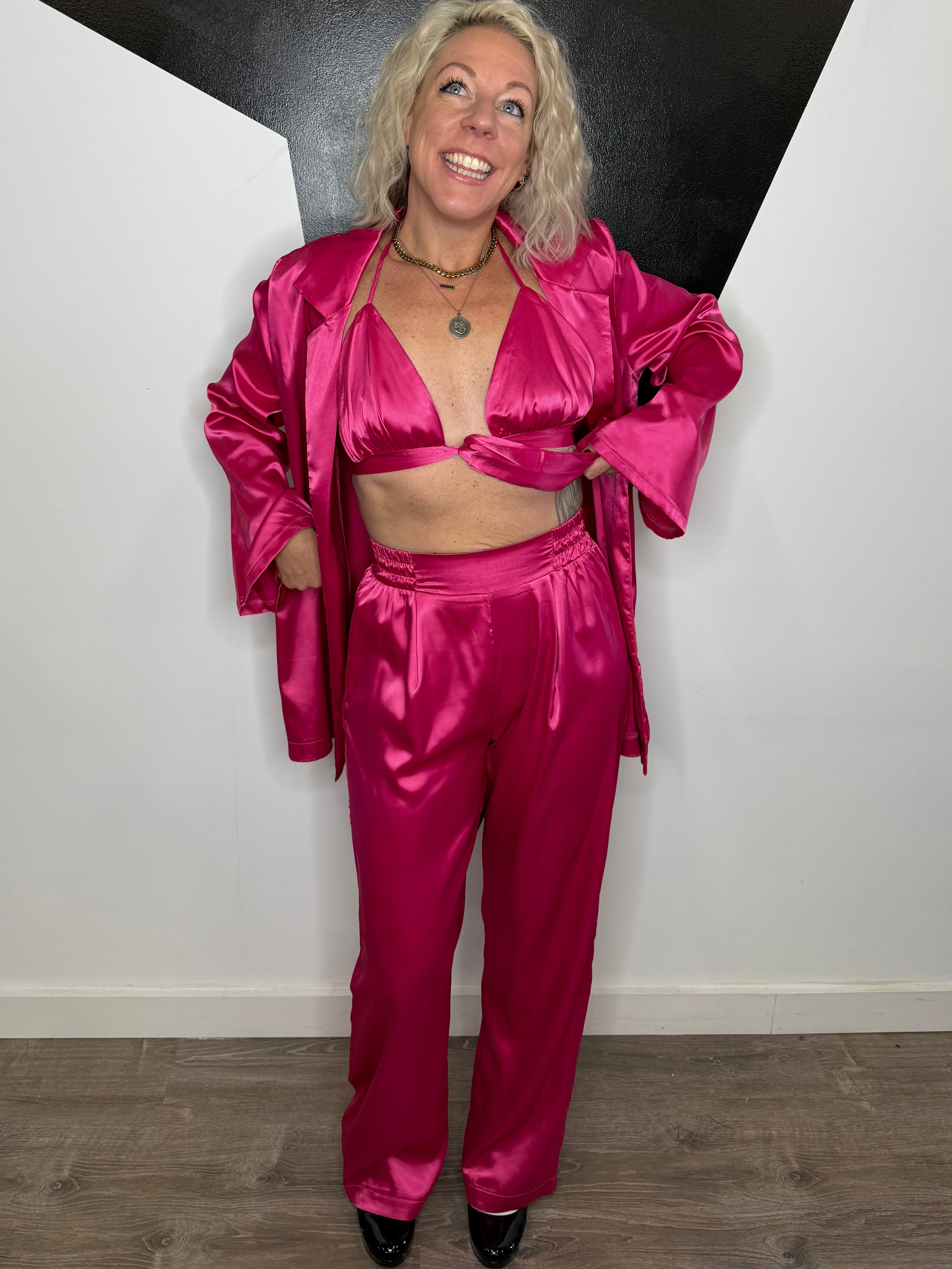 Three Piece Satin Siren Set