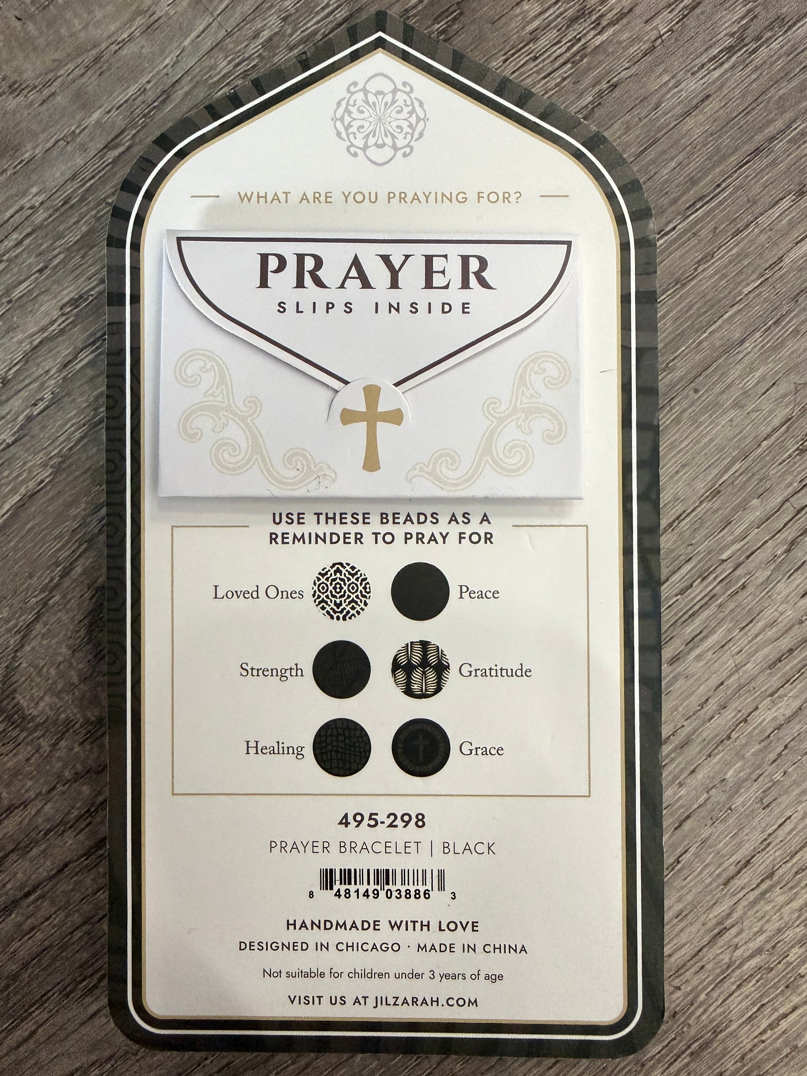 Handmade Prayer Bracelet in Black