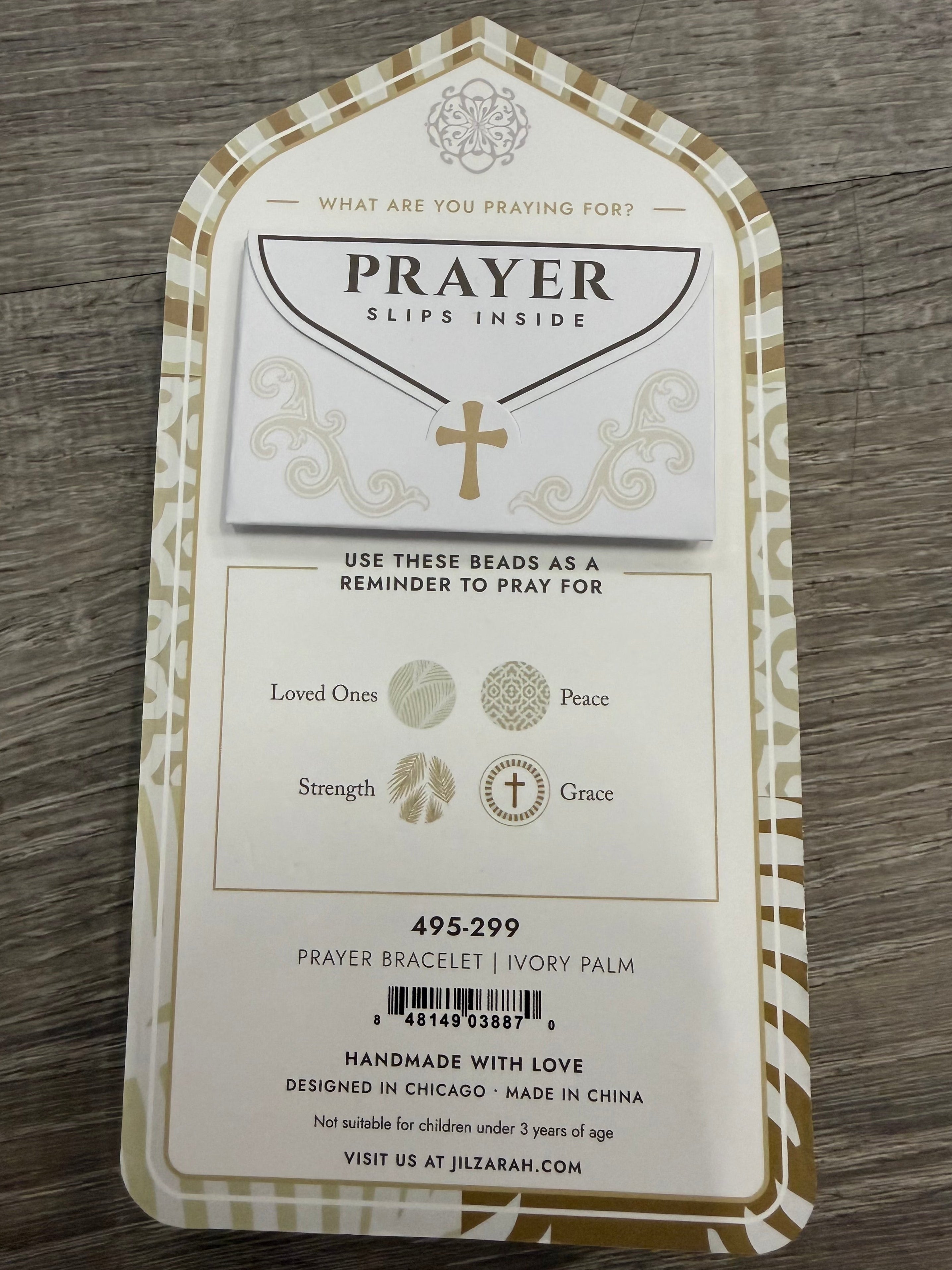 Handmade Prayer Bracelet in White