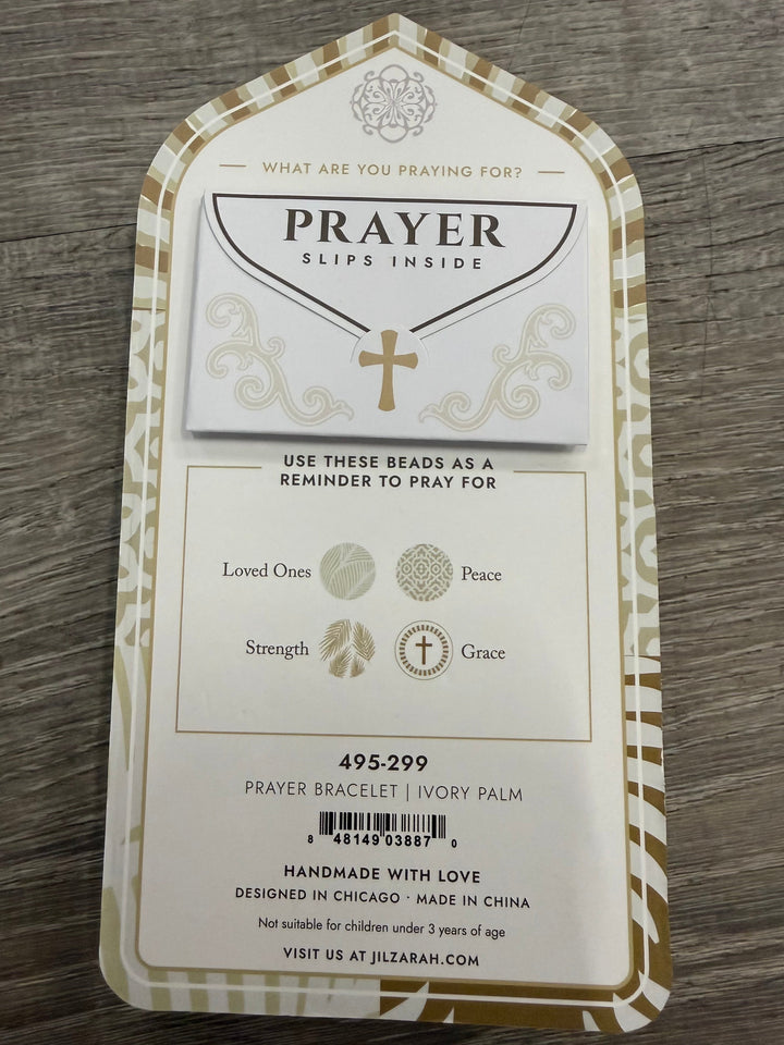 Handmade Prayer Bracelet in White