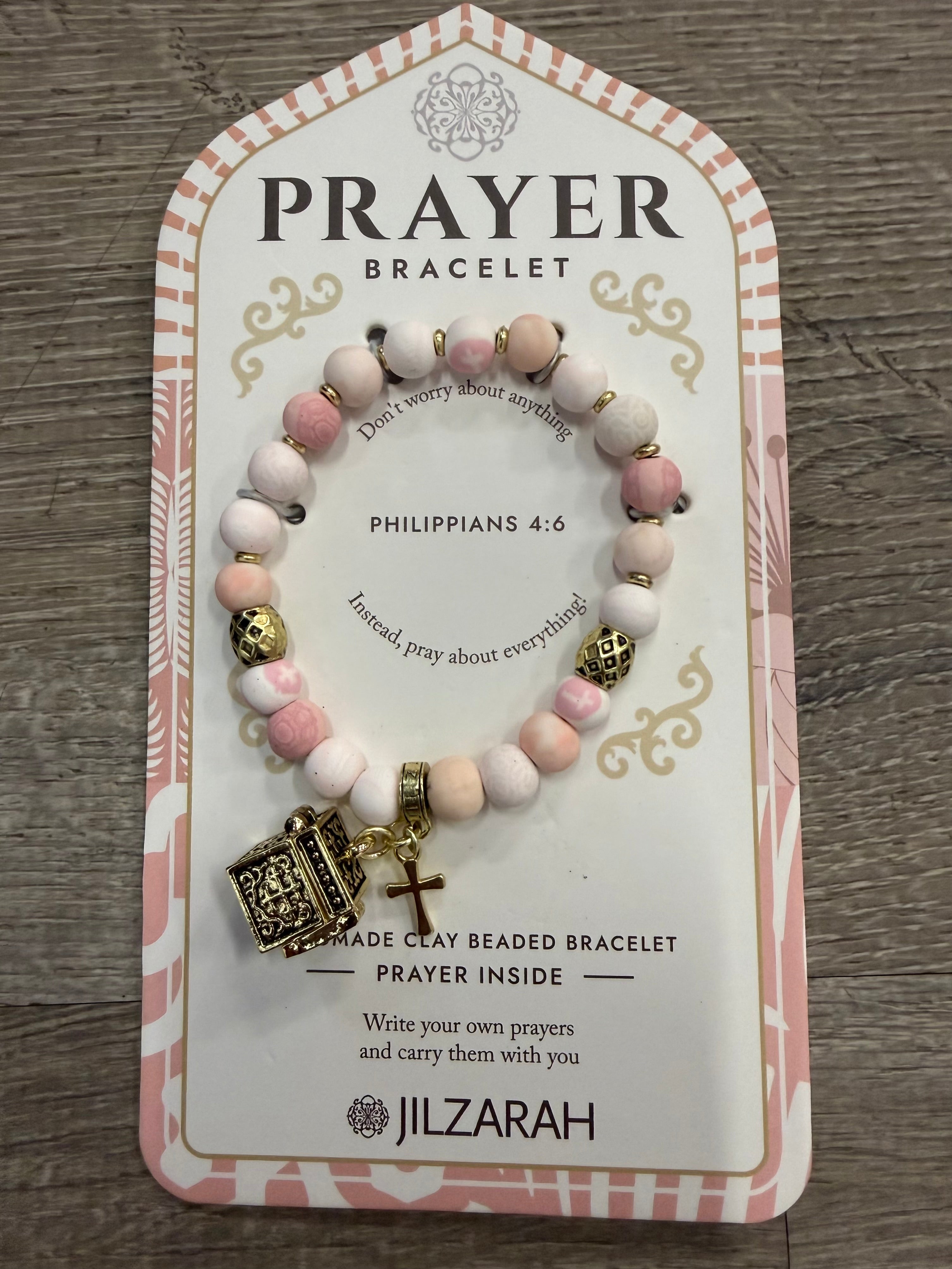Handmade Prayer Bracelet in Pink