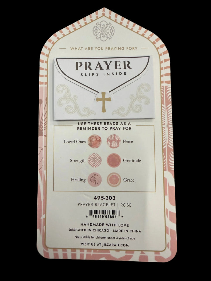 Handmade Prayer Bracelet in Pink