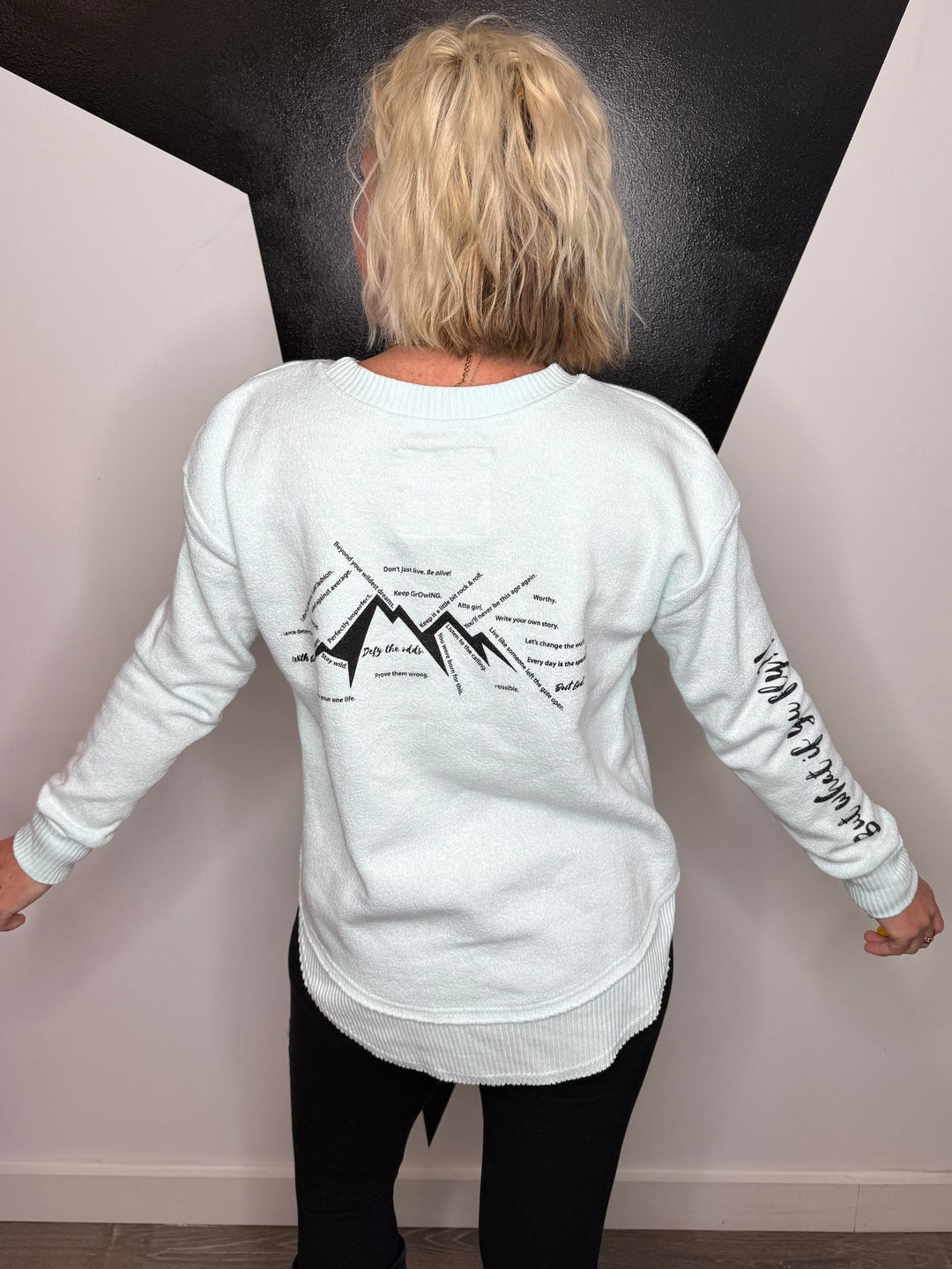 You Fly Pullover in Aqua