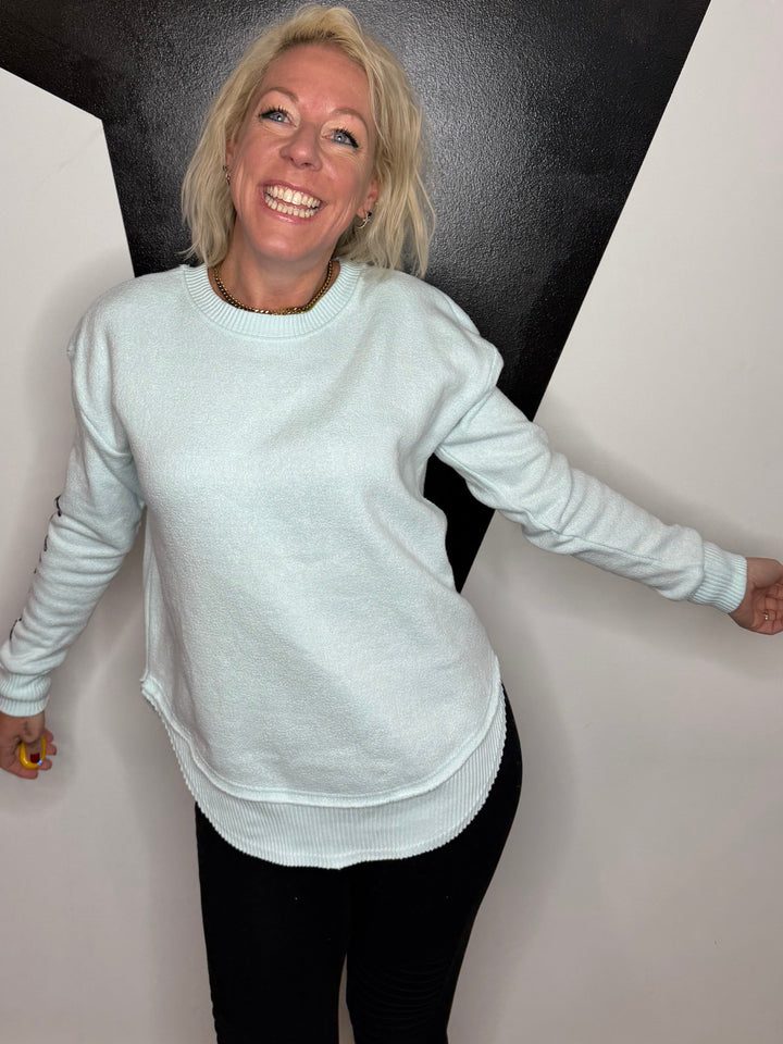 You Fly Pullover in Aqua