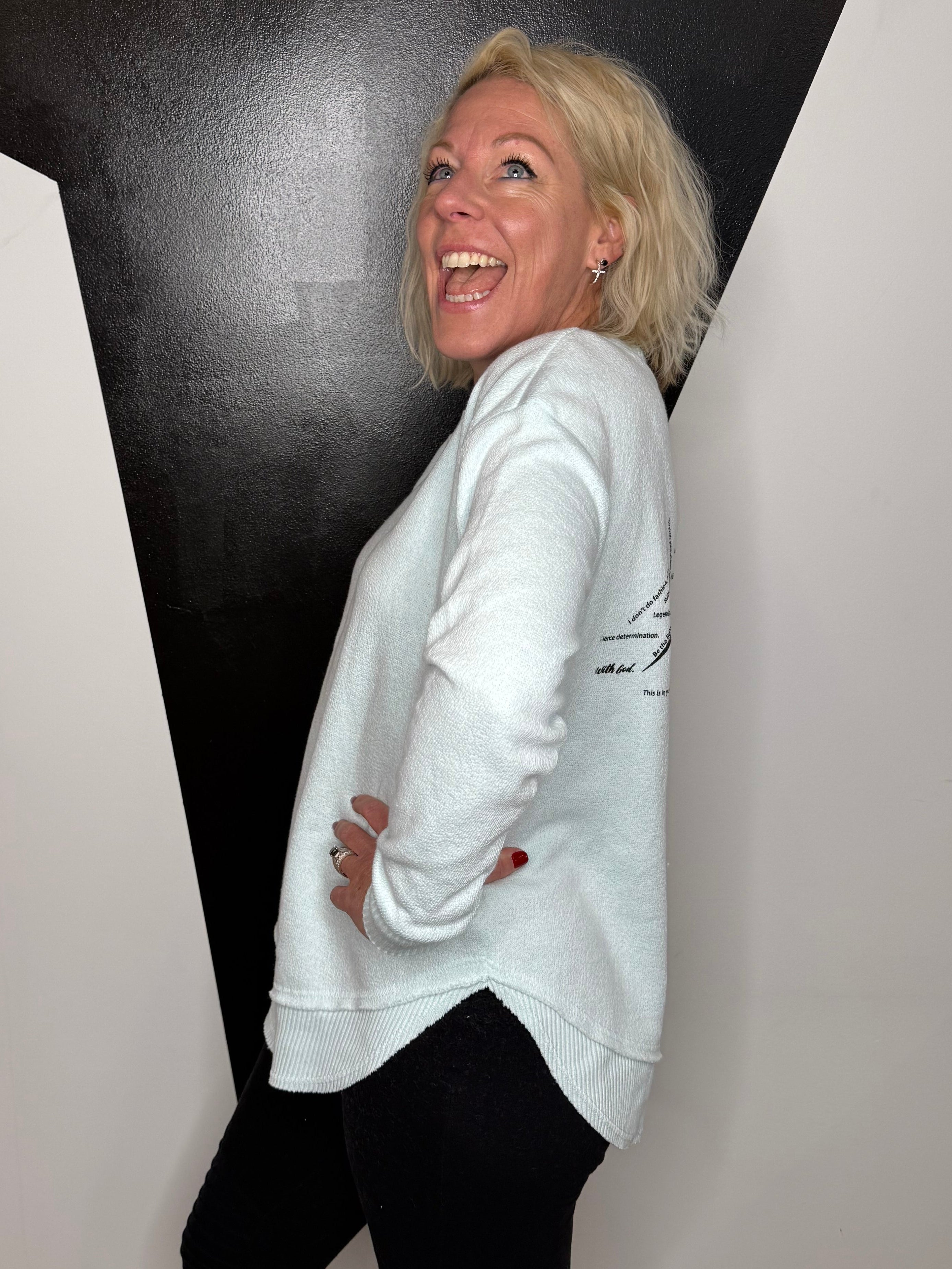 You Fly Pullover in Aqua