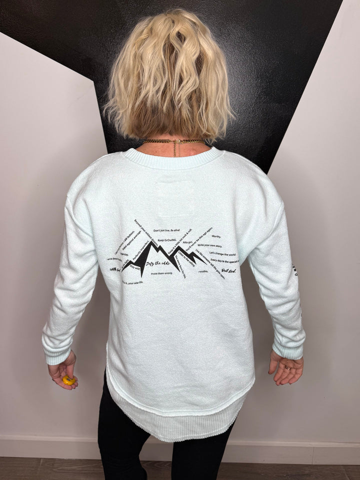 You Fly Pullover in Aqua