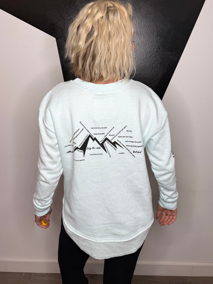 You Fly Pullover in Aqua