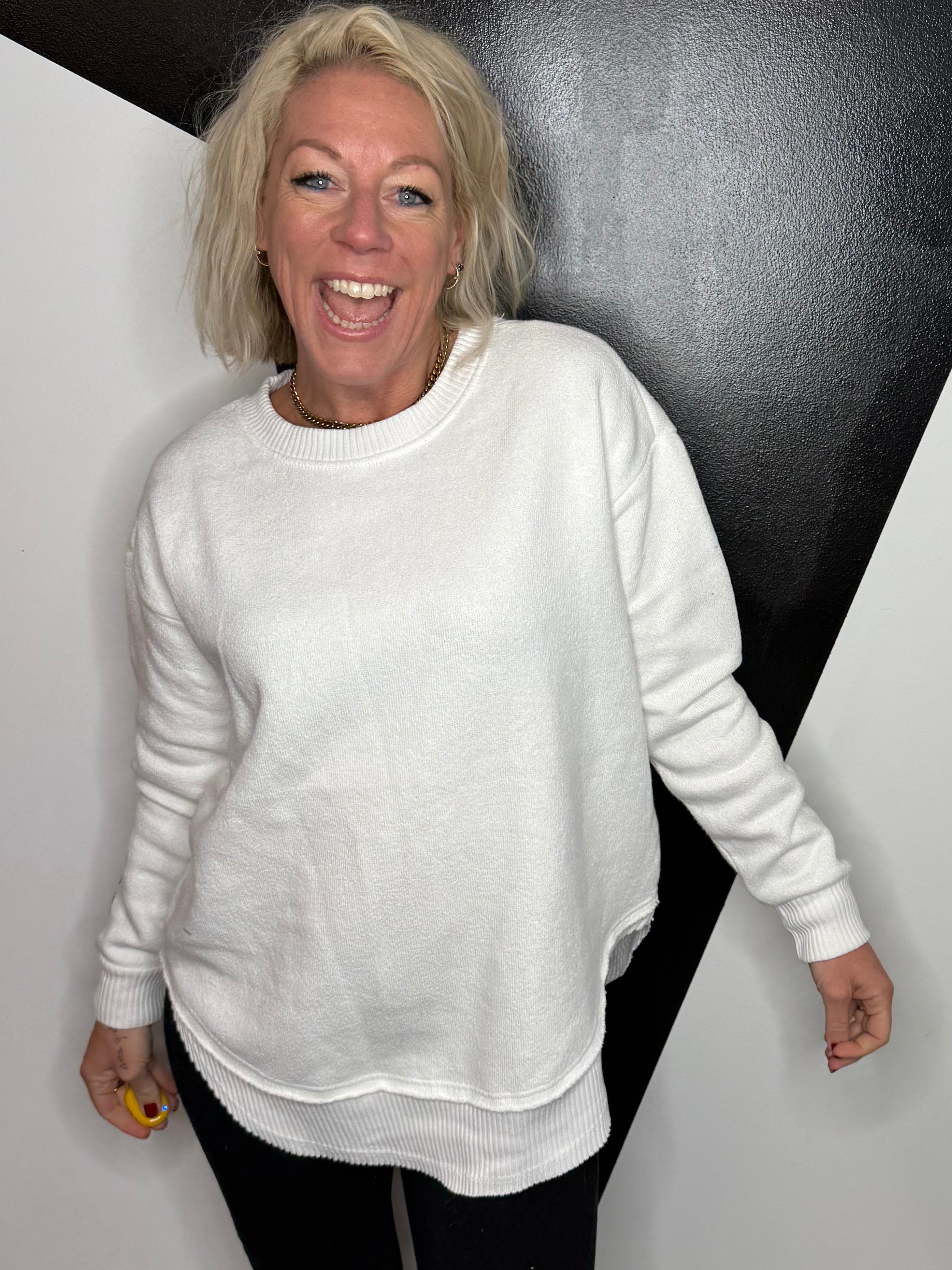 You Fly Pullover in White