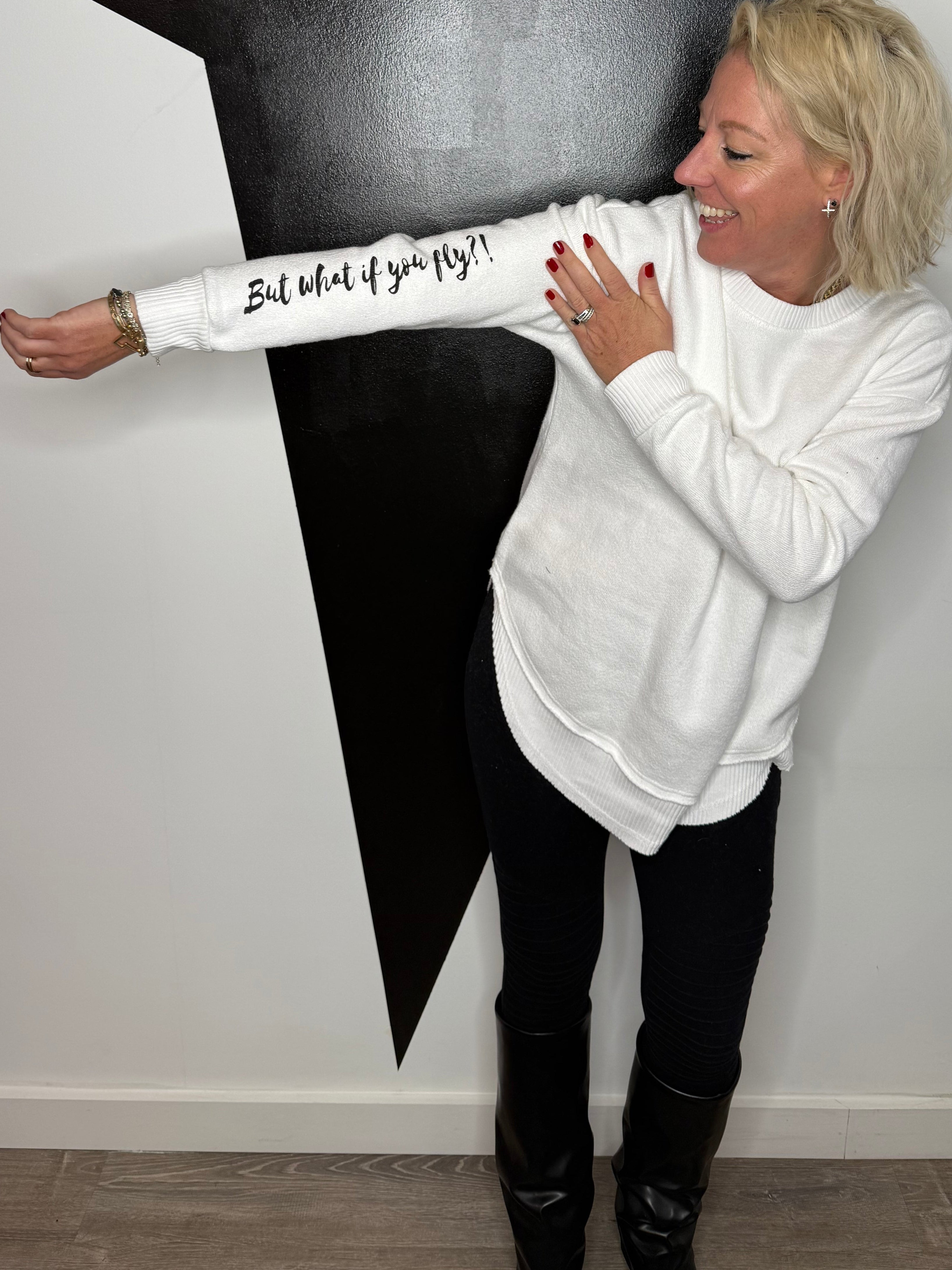 You Fly Pullover in White