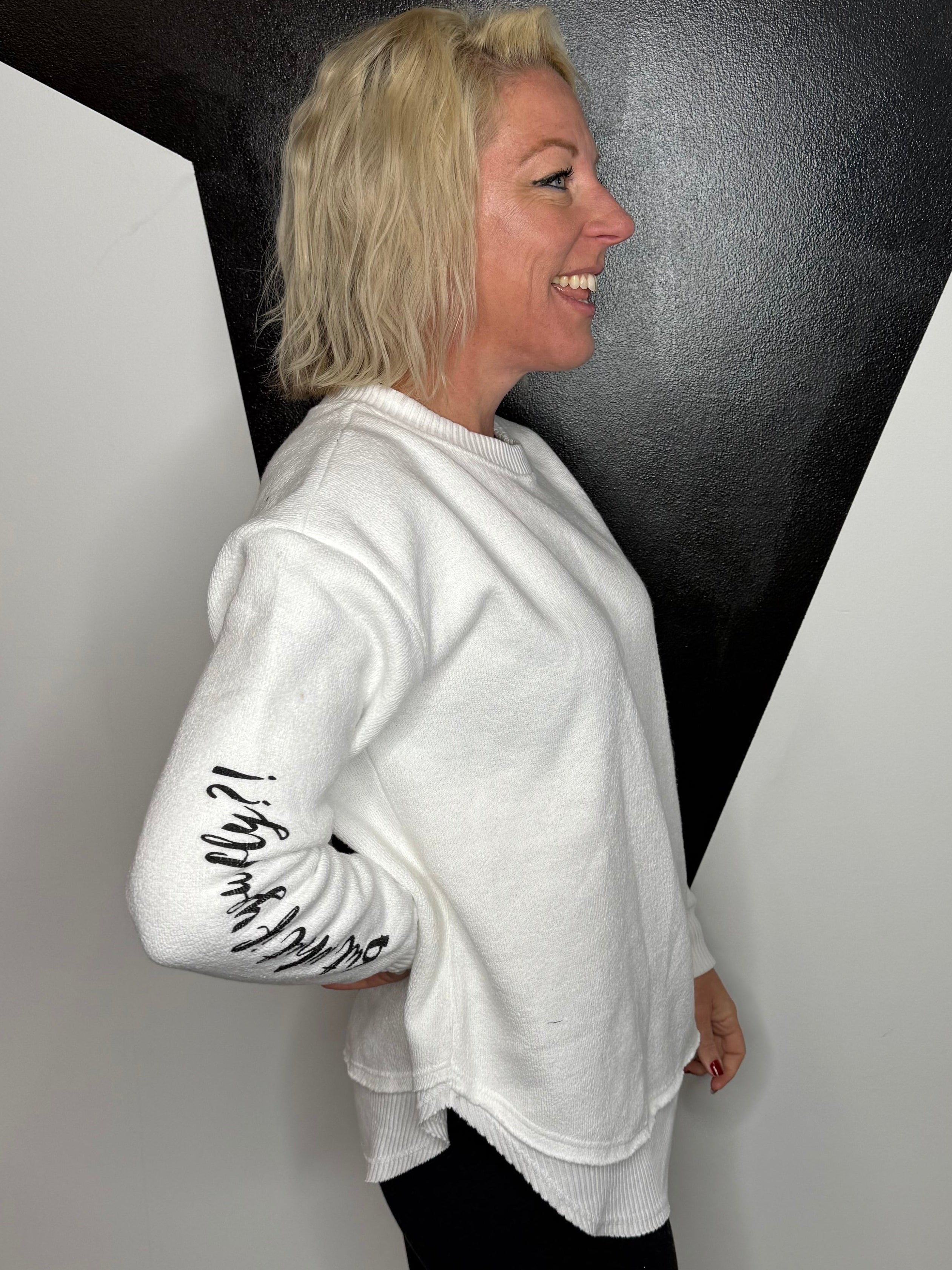 You Fly Pullover in White