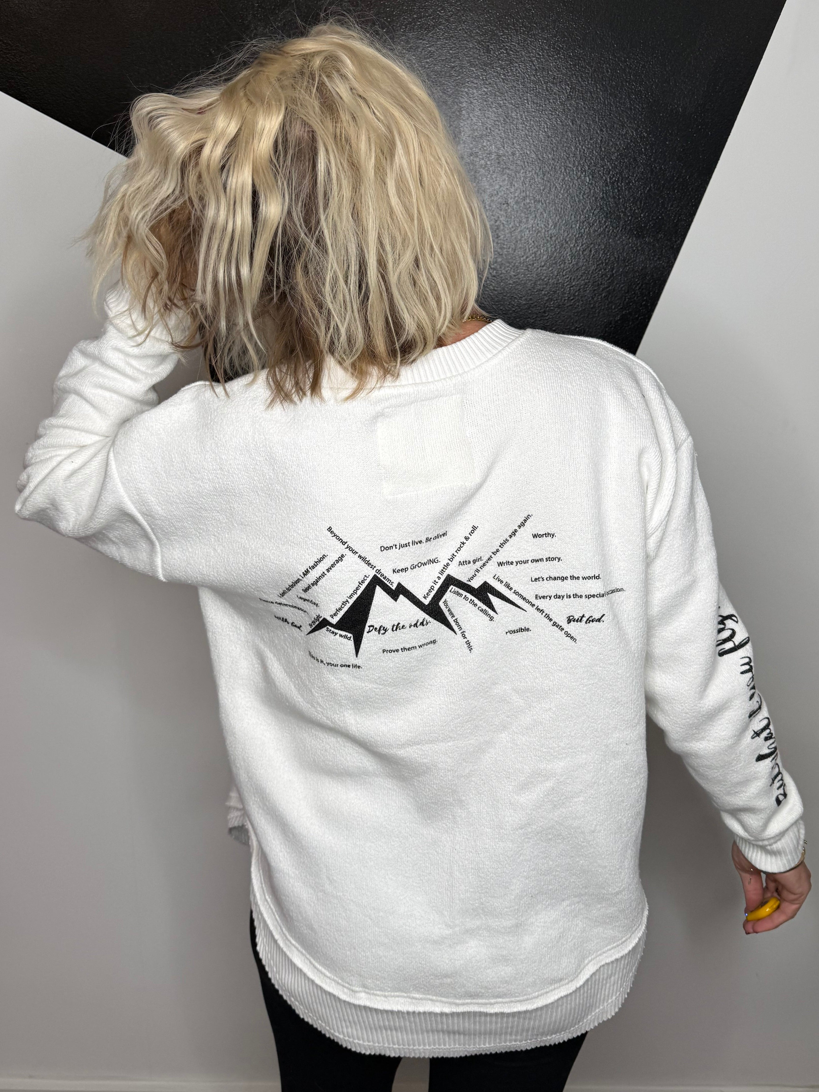 You Fly Pullover in White