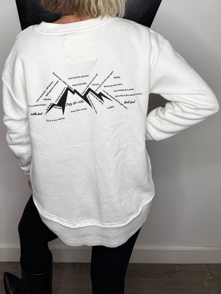 You Fly Pullover in White