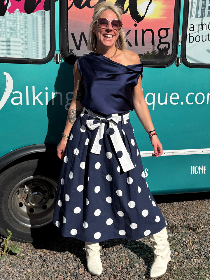 Patricia Polka Midi Skirt