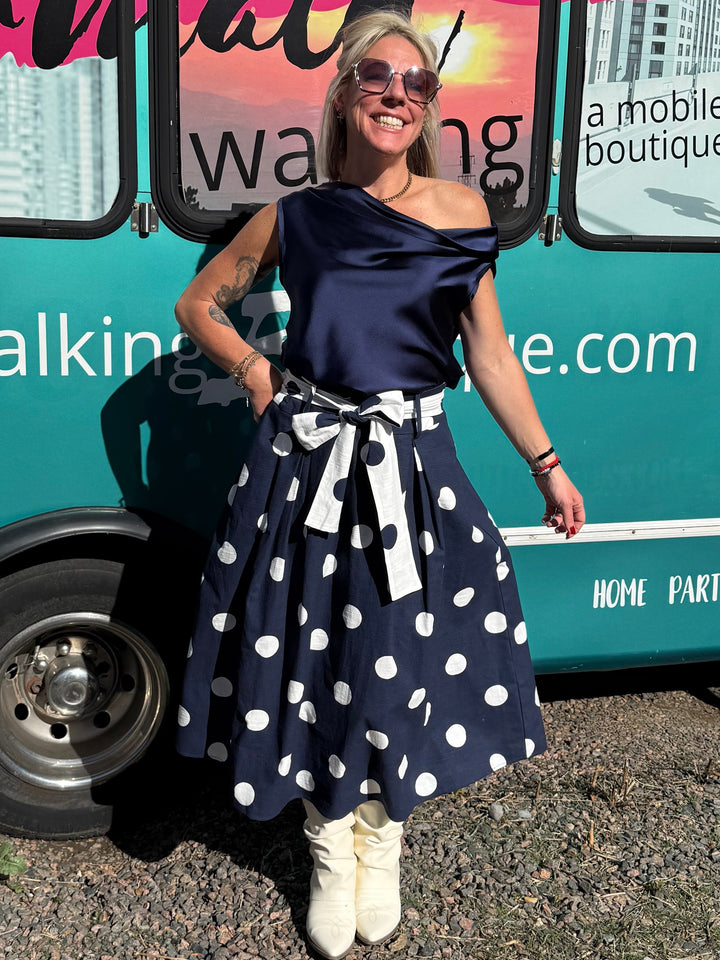 Patricia Polka Midi Skirt