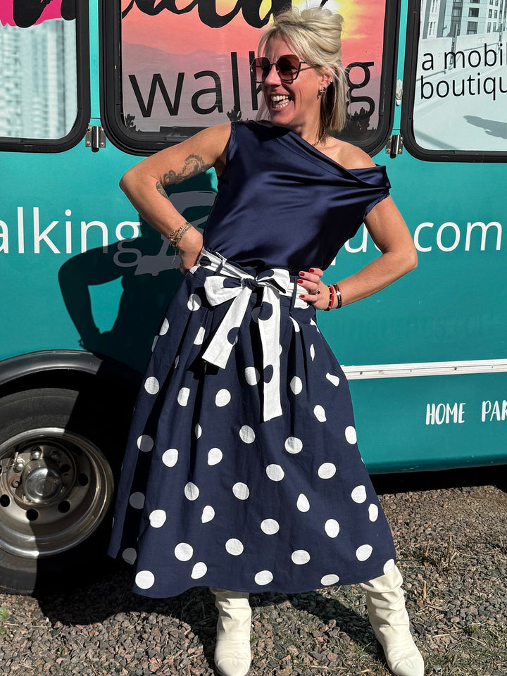 Patricia Polka Midi Skirt