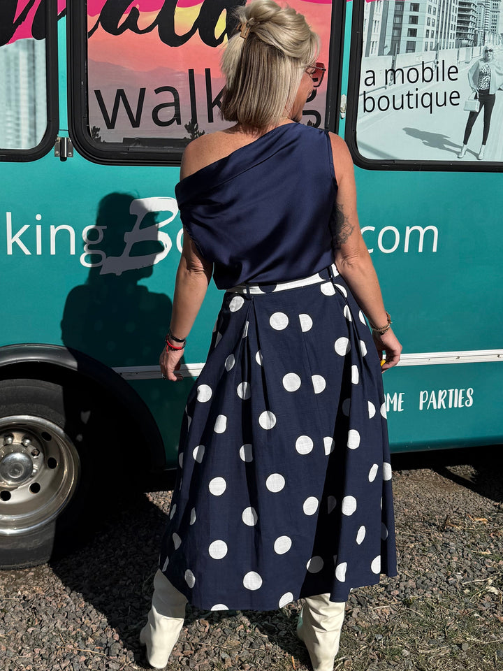 Patricia Polka Midi Skirt