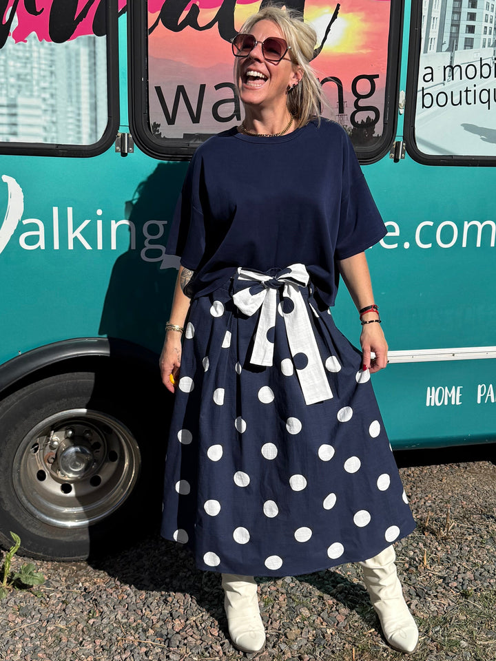Patricia Polka Midi Skirt