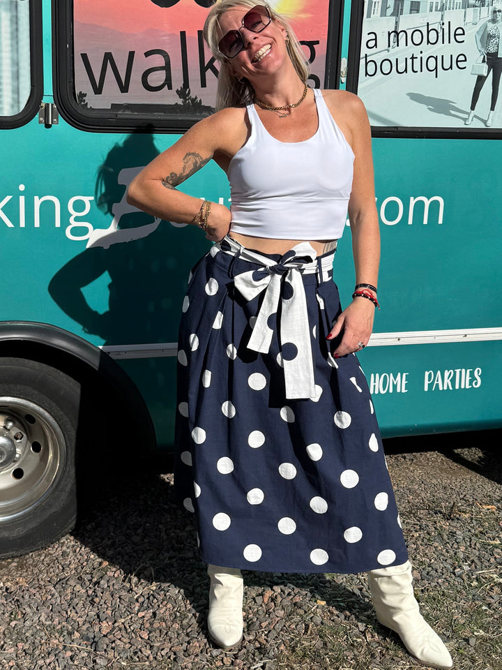 Patricia Polka Midi Skirt