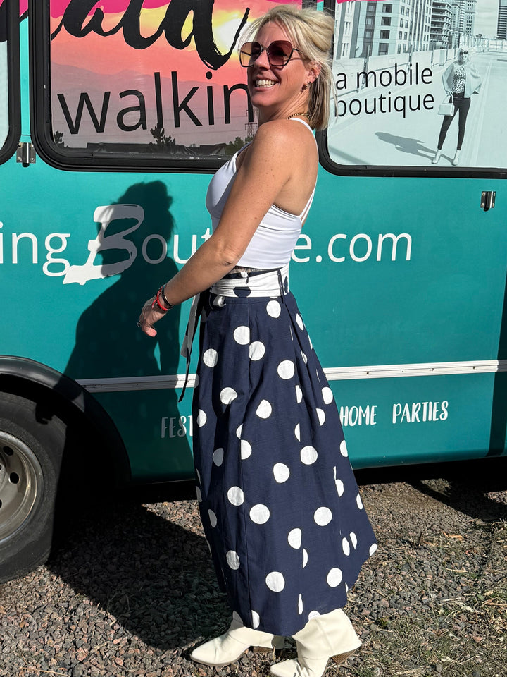 Patricia Polka Midi Skirt