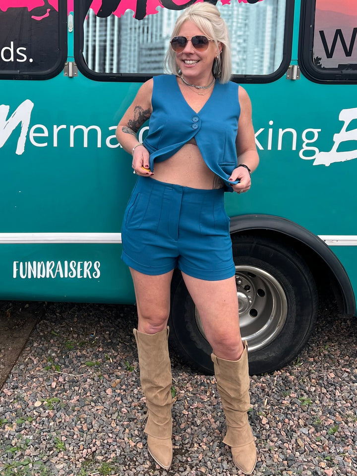 AJ Shorts in Teal