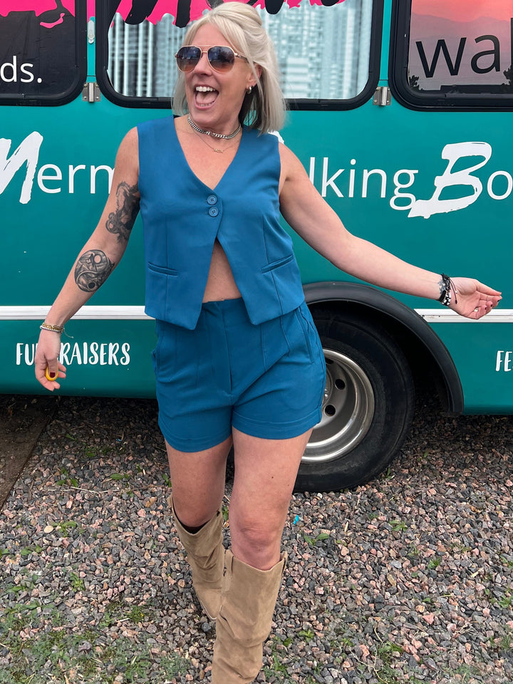 AJ Shorts in Teal