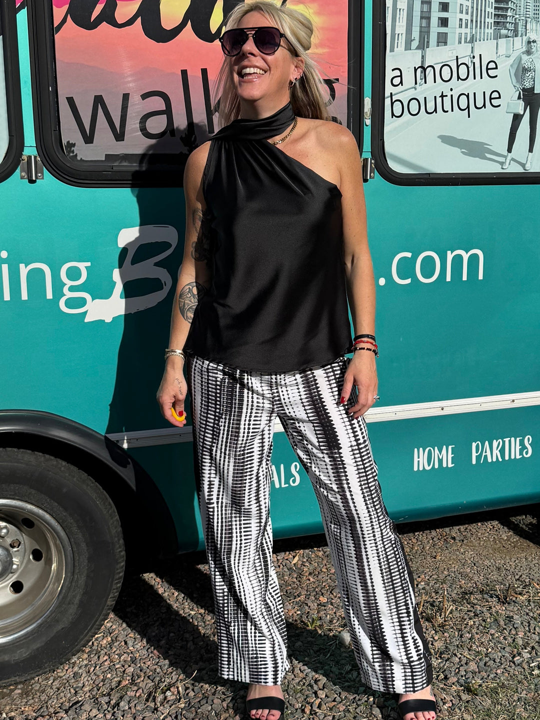 Scarlett Scarf Blouse in Black