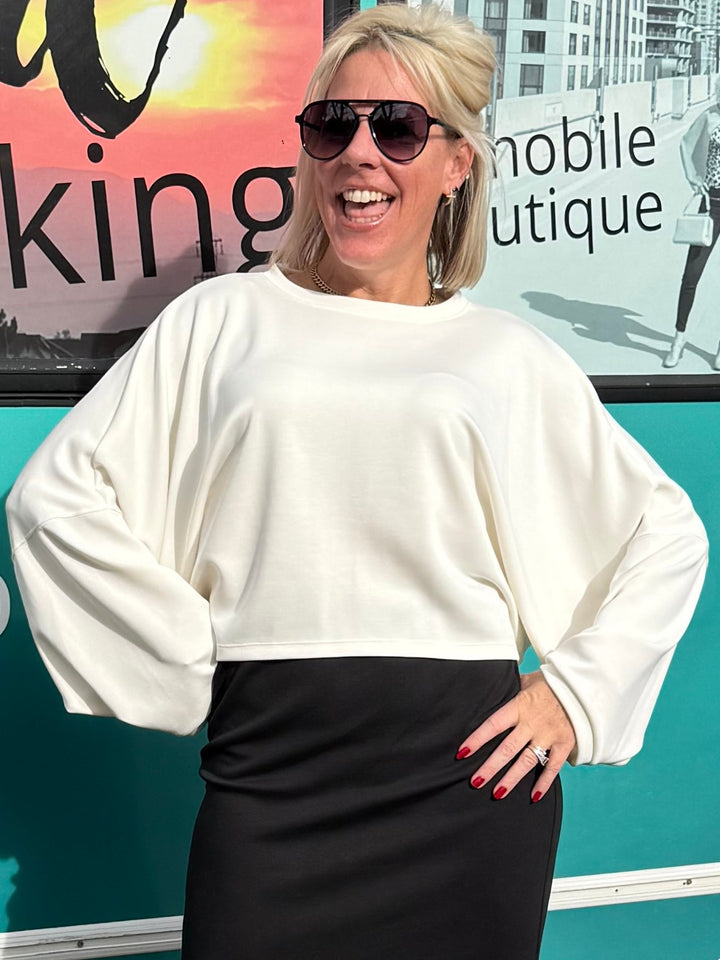 Parisa Dolman Top in Off White