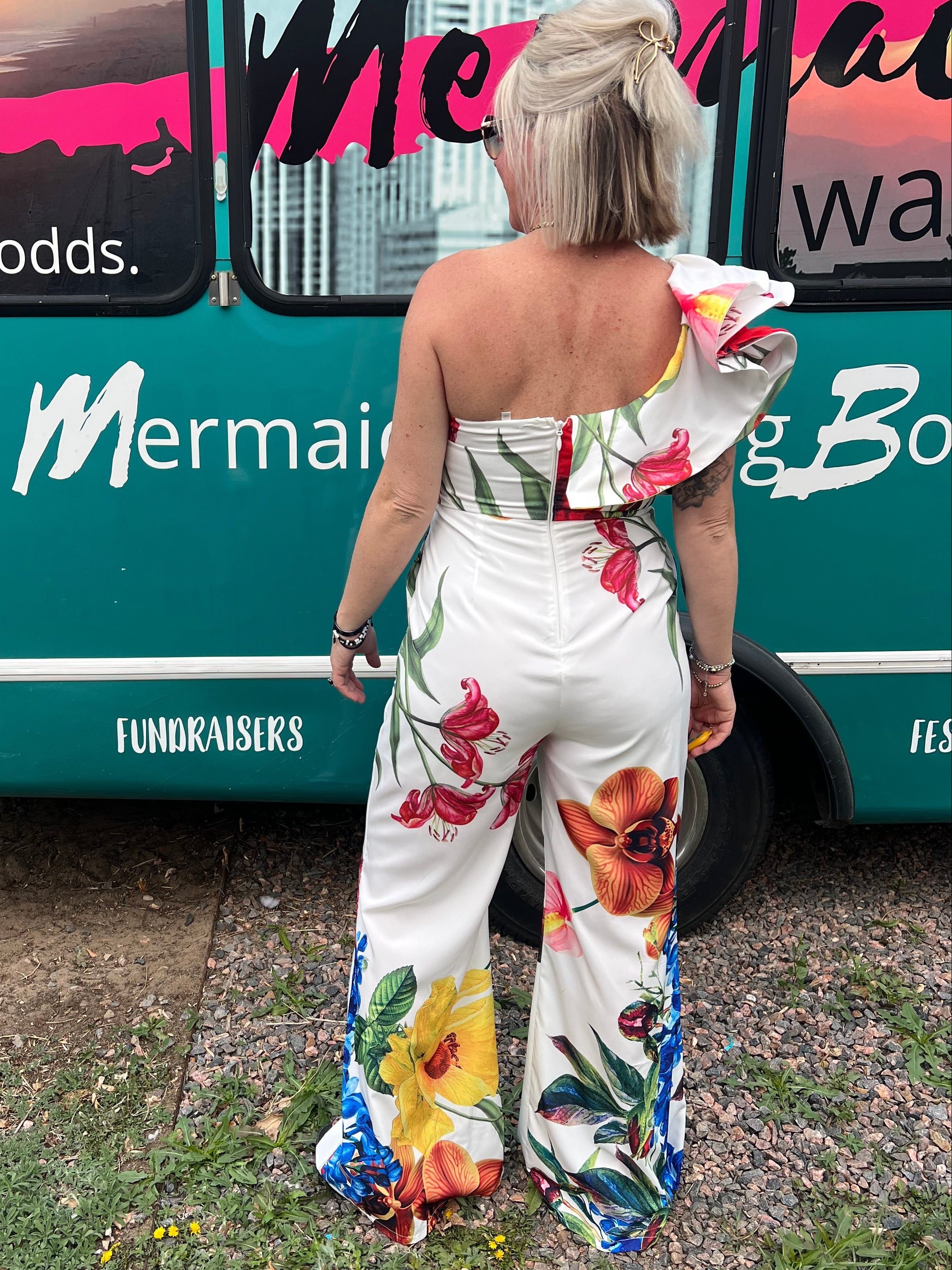 Bloom Boldly One Shoulder Jumpsuit