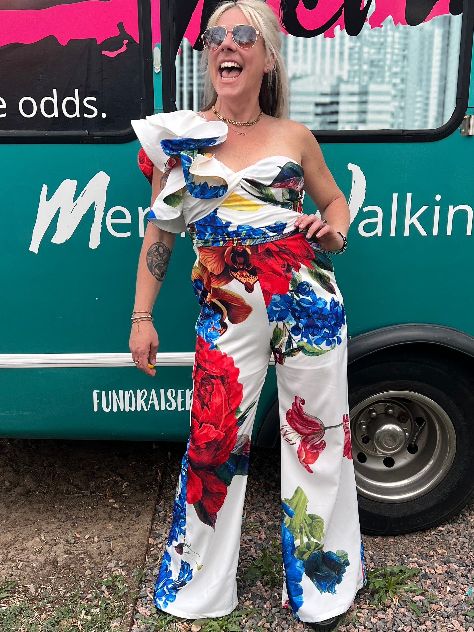 Bloom Boldly One Shoulder Jumpsuit