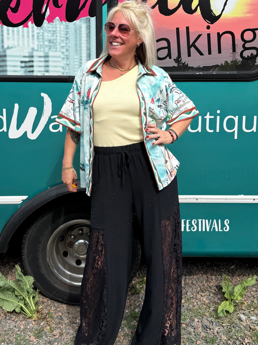 Treasure Map Button Up