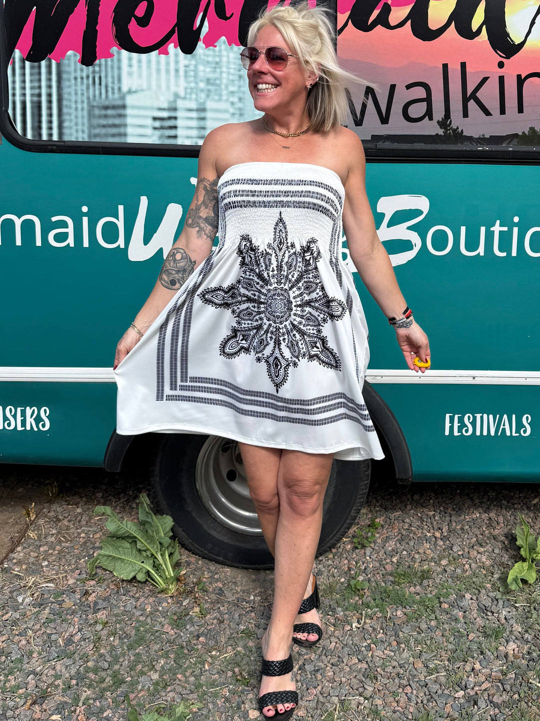 Portia Dress in White