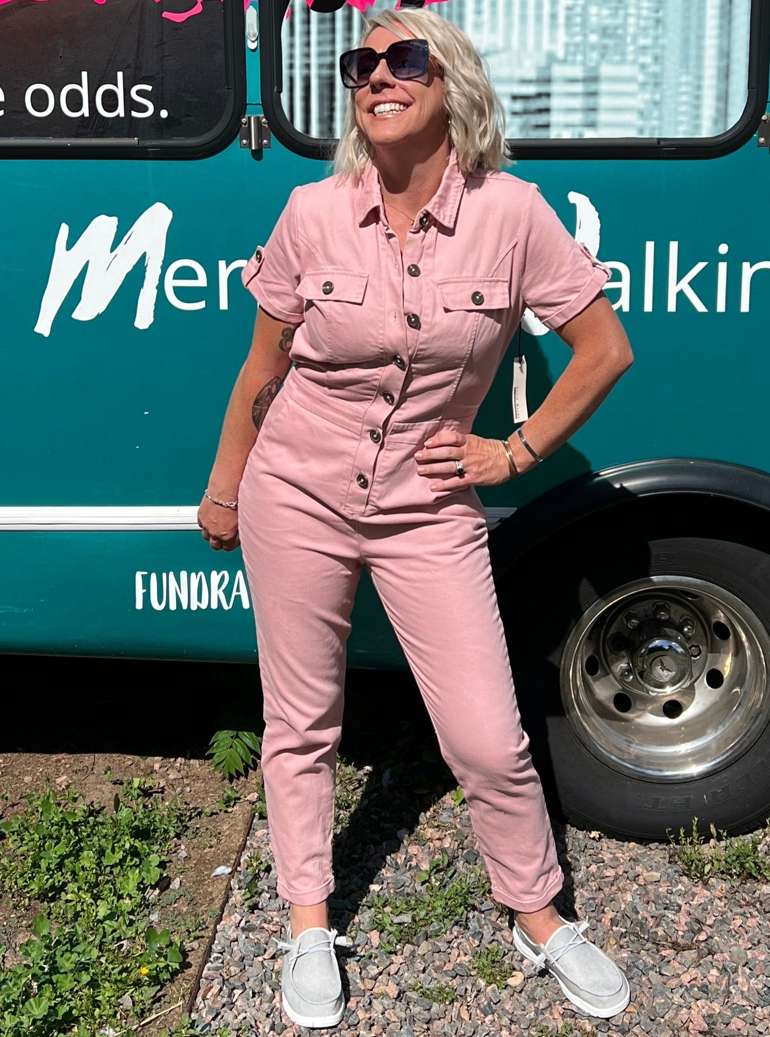 Pink Coveralls Jumpsuit