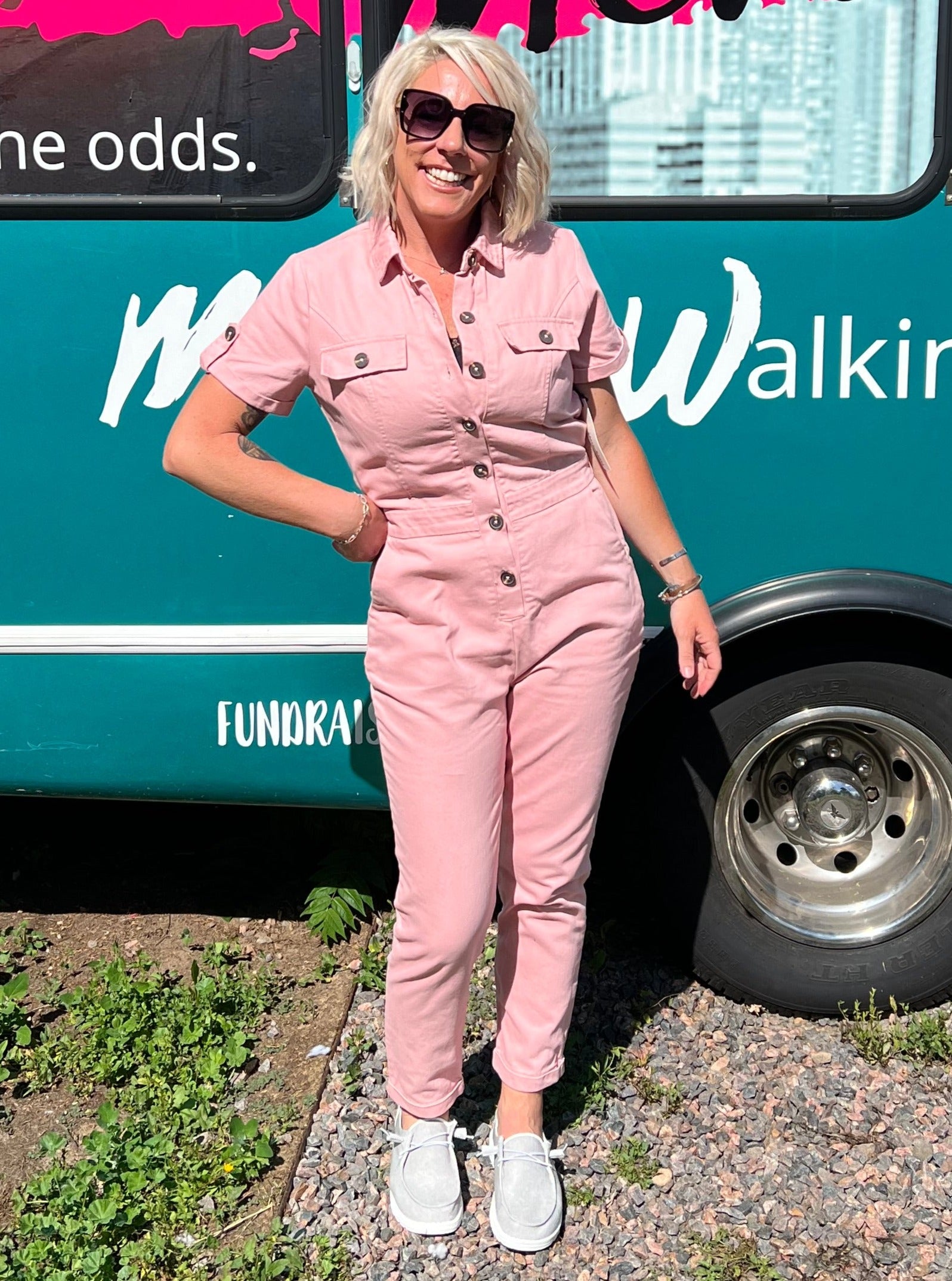 Pink Coveralls Jumpsuit