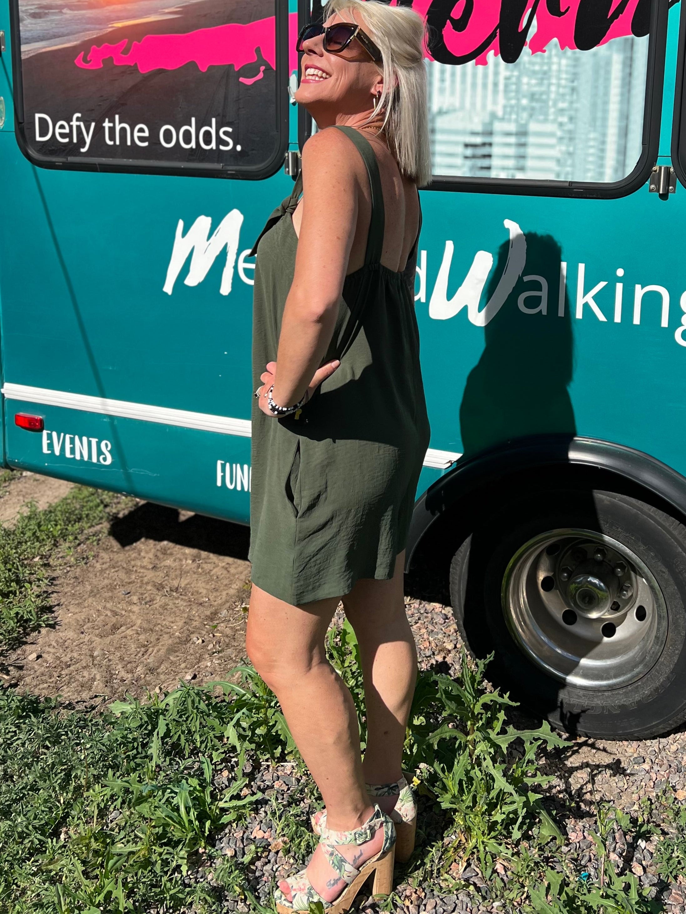 Amelia Olive Romper