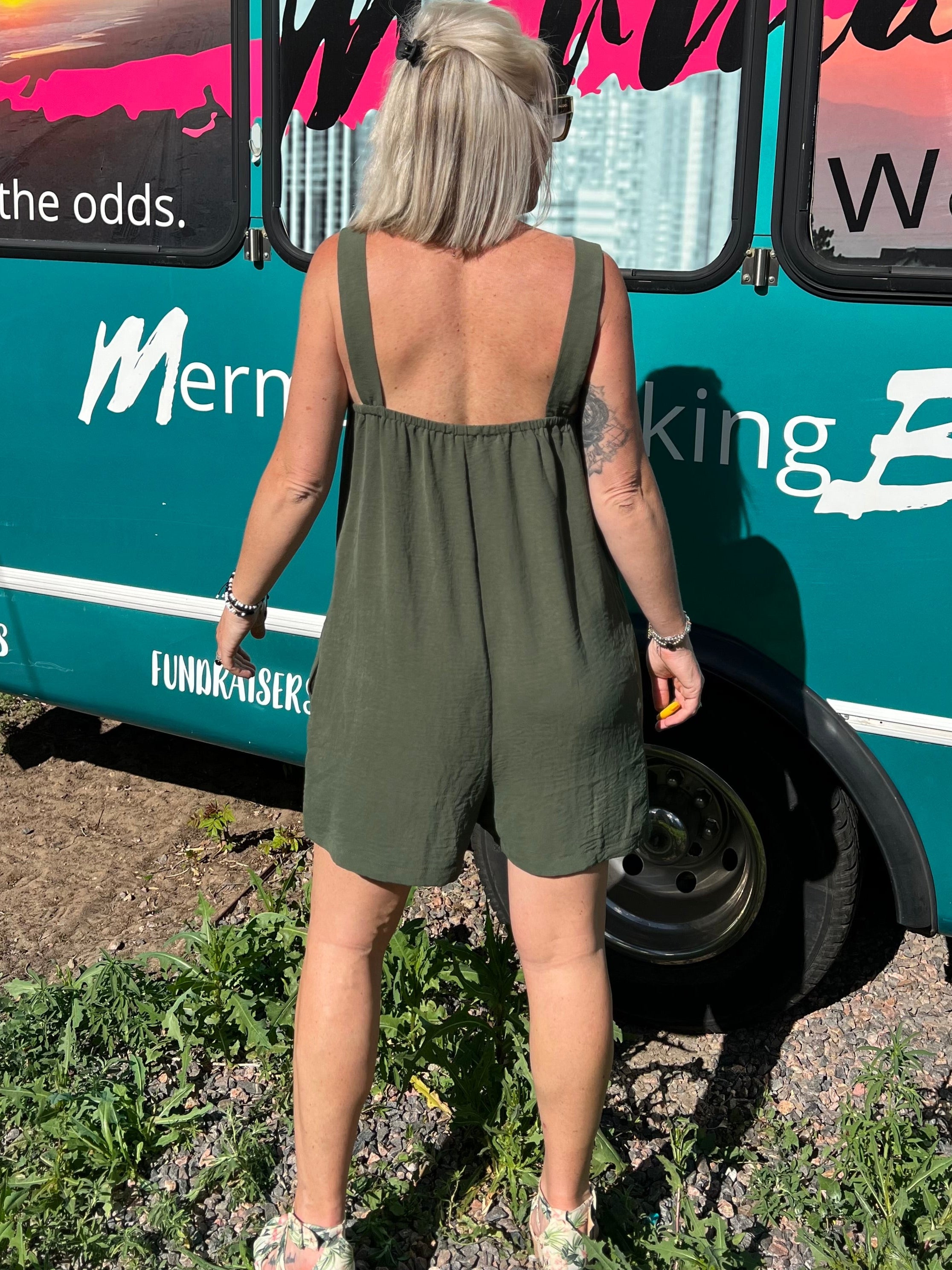 Amelia Olive Romper