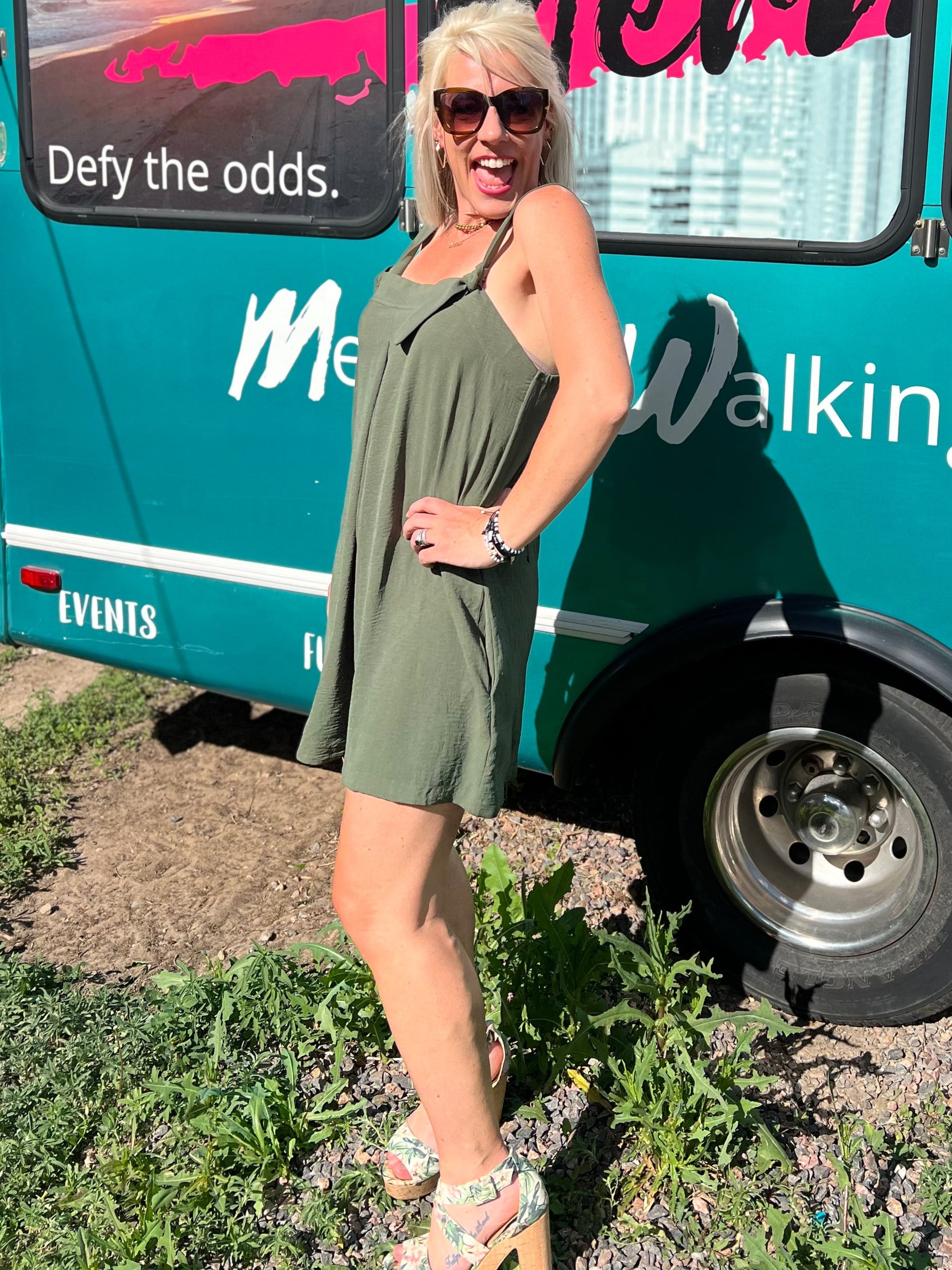 Amelia Olive Romper